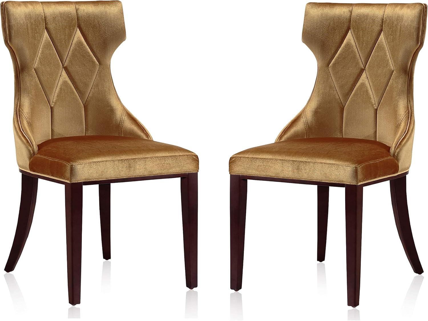 Set of 2 Reine Velvet Dining Chairs - Manhattan Comfort