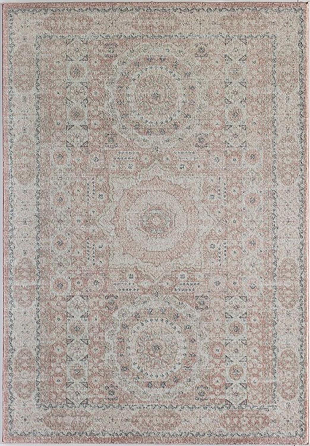 Rugs America Harper Pink Transitional Vintage Area Rug