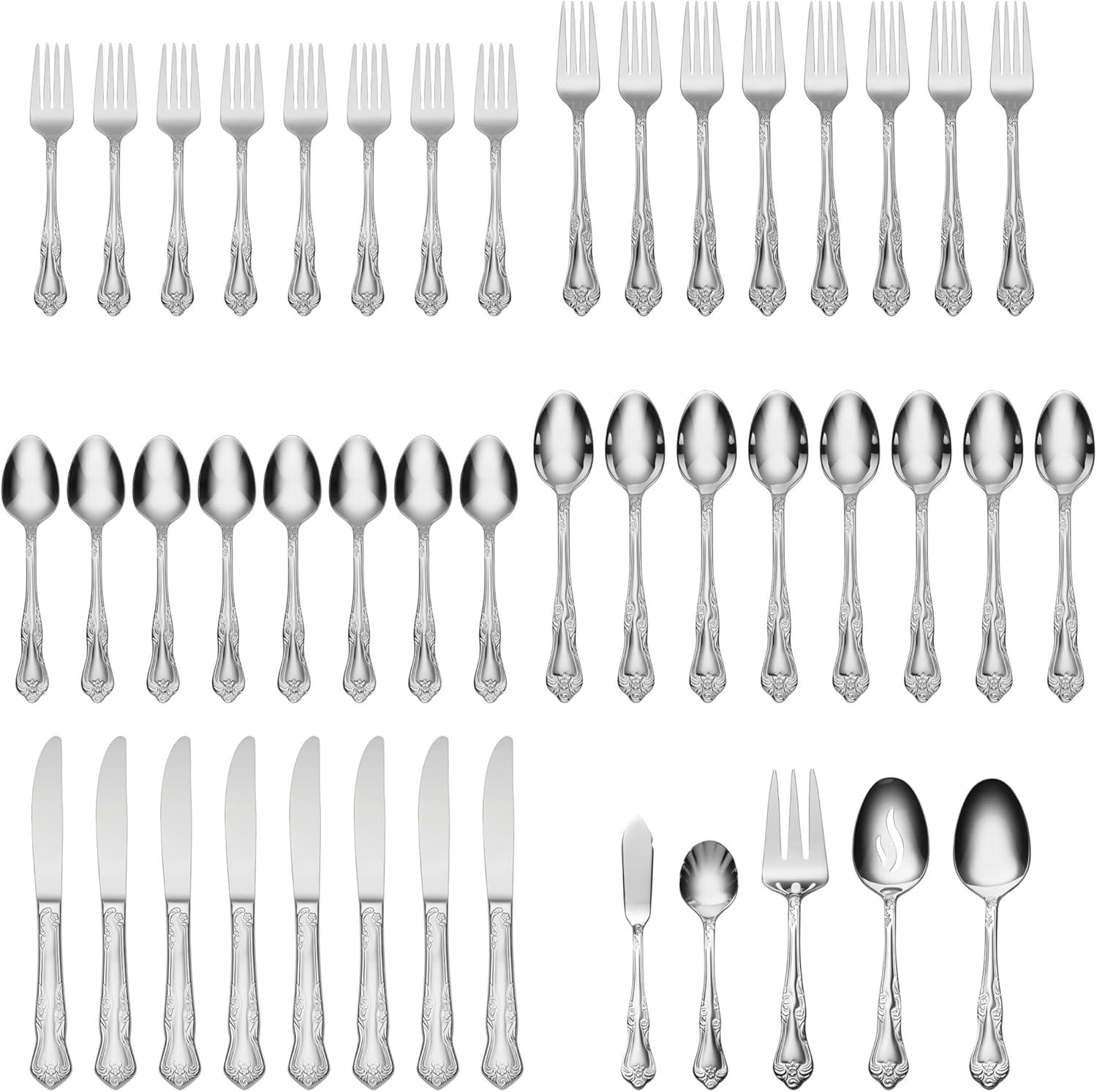 Oneida Azalea 45-Piece Flatware Set, Service for 8