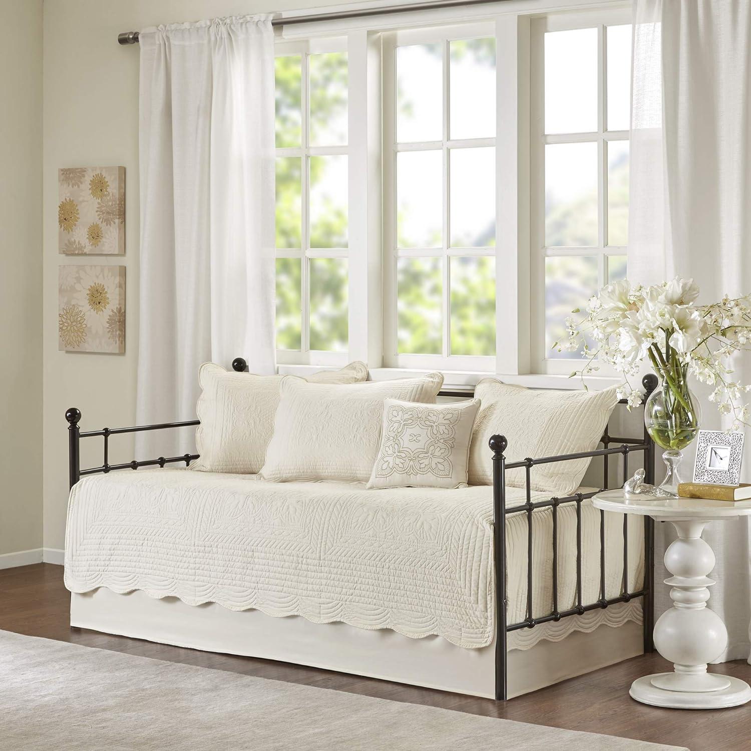Madison Park Tuscany 6 Piece Reversible Scalloped Edge Daybed Cover Set