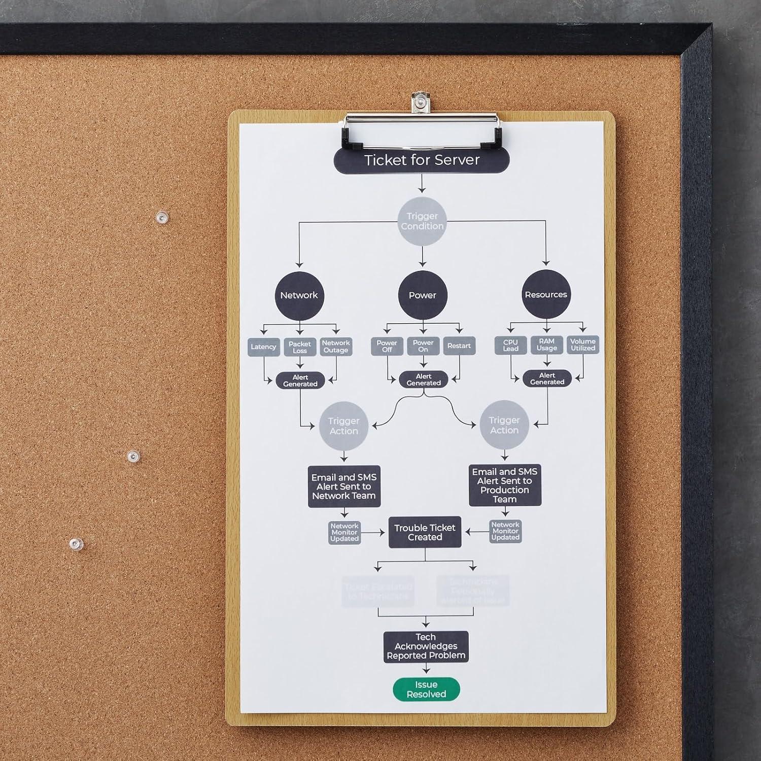 Juvale Extra Large 11x17 Clipboard with Low-Profile Clip, Wooden Vertical Clip Board