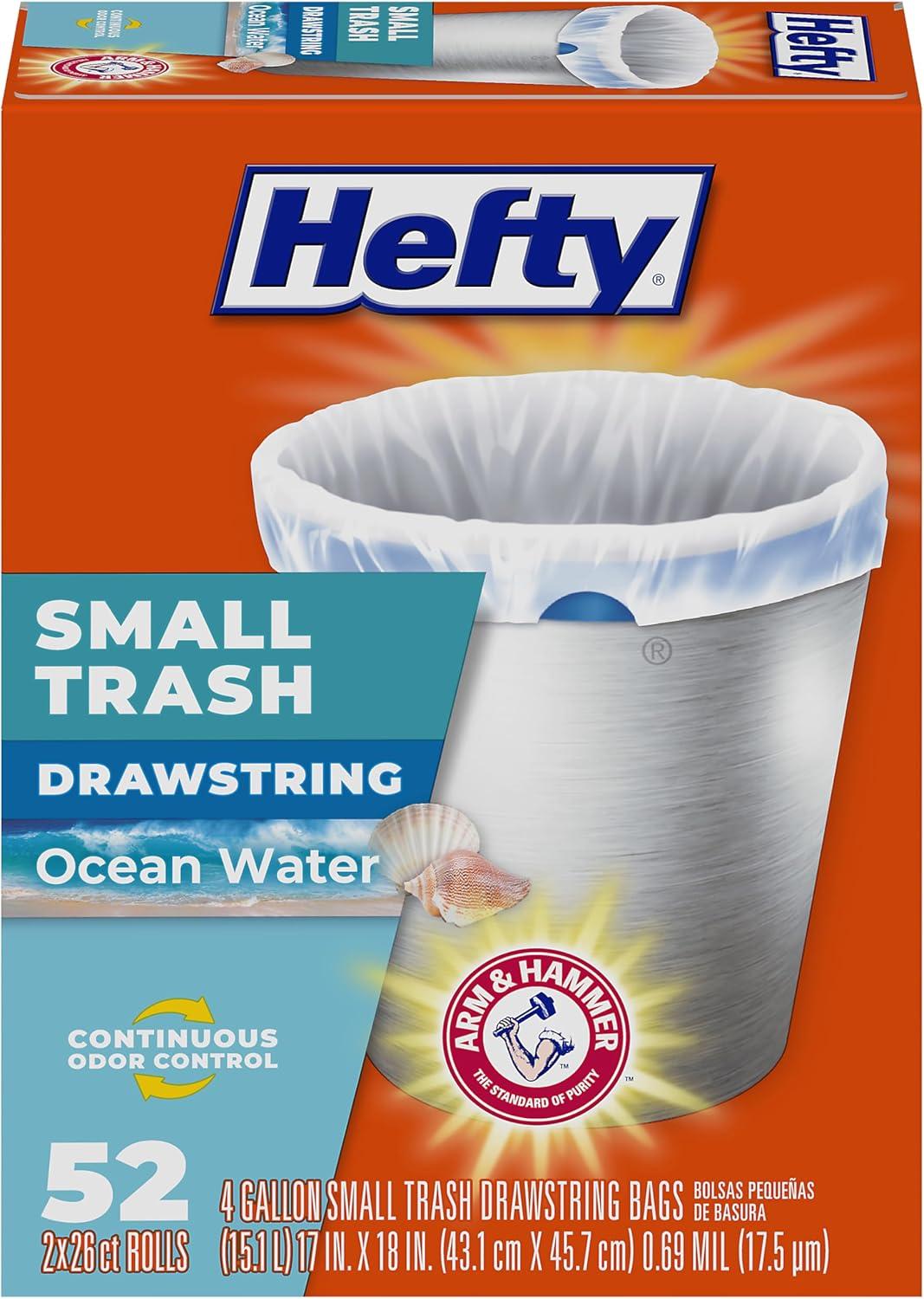Hefty Ocean Water Trash Bag - Small - 52ct