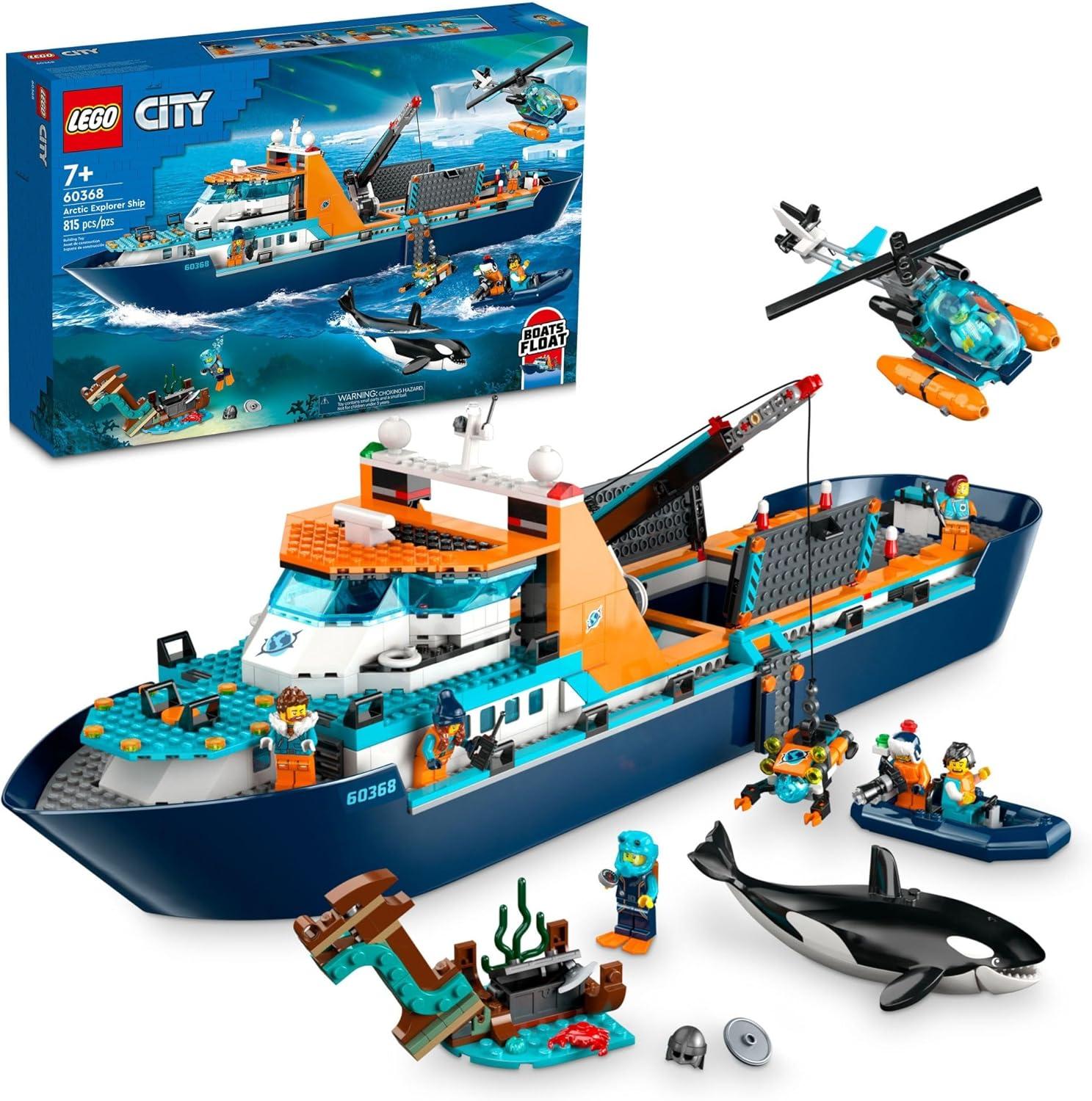 LEGO City Arctic Explorer Ship Floatable Building Toy Set 60368