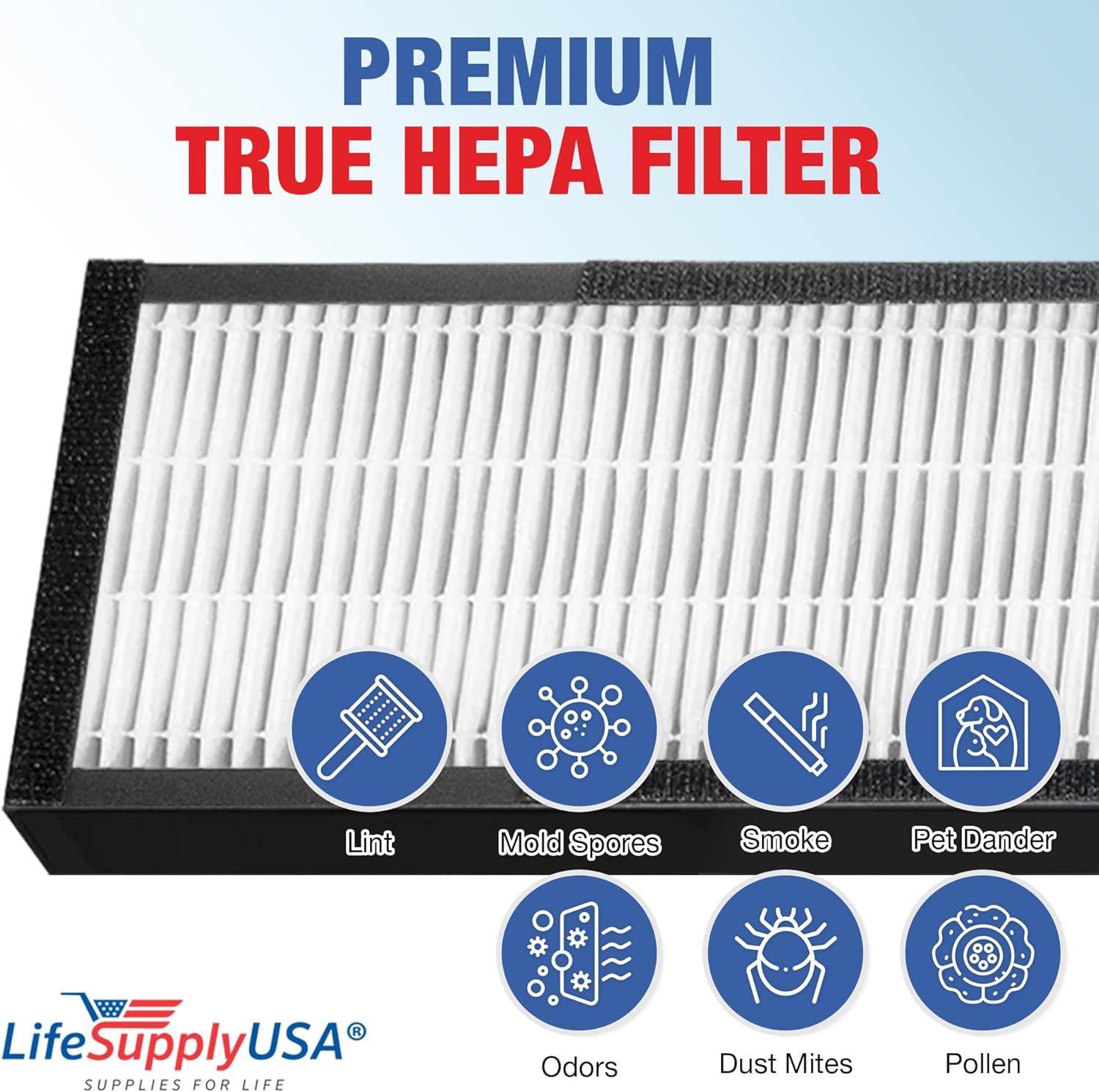 LifeSupplyUSA True HEPA Filter Replacement Compatible with Alen TF30 for T100 and T300 Air Purifier