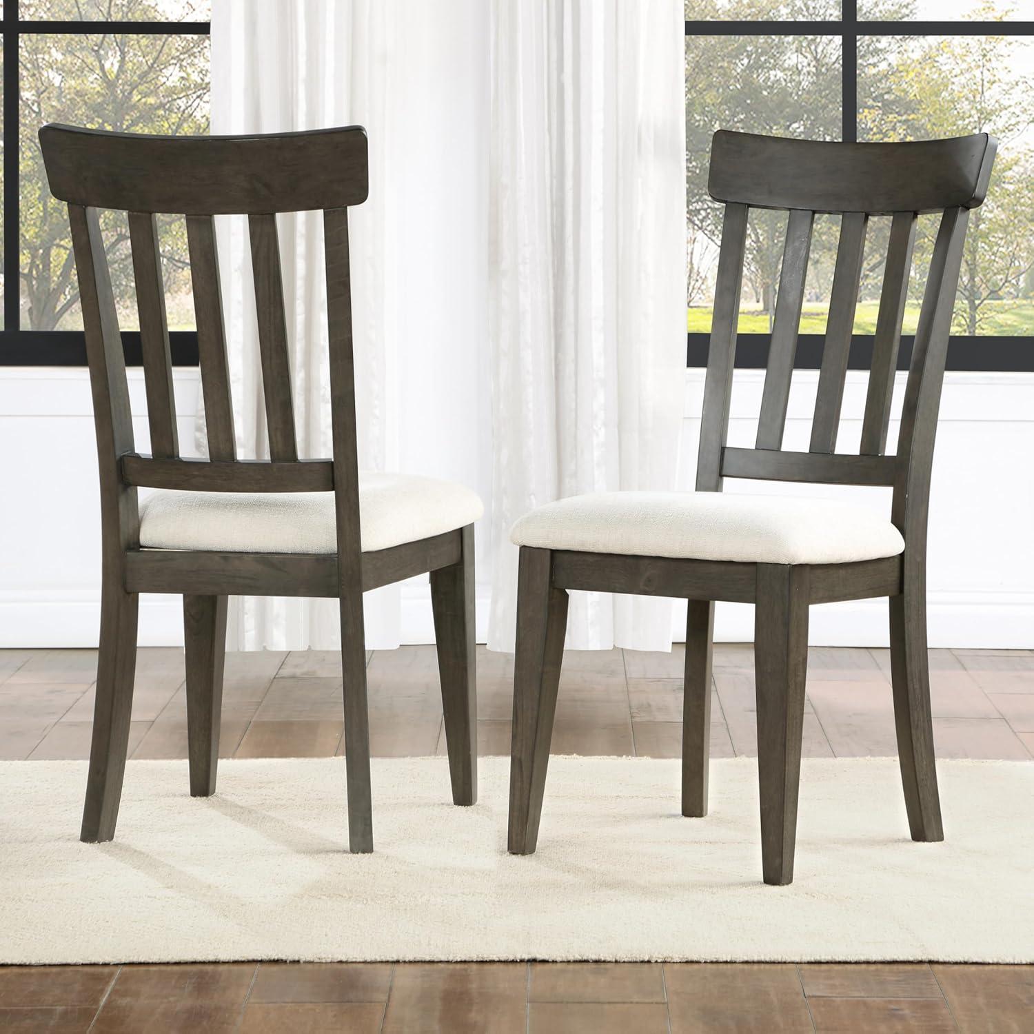 9pc Napa Dining Set Dusky Cedar - Steve Silver Co.: Farmhouse Style, Double Pedestal, Upholstered Chairs