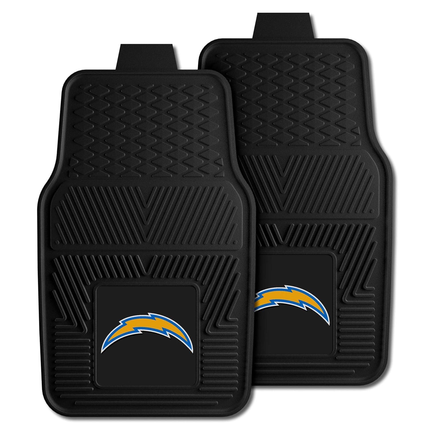 Los Angeles Chargers Heavy Duty Black Vinyl Car Mats