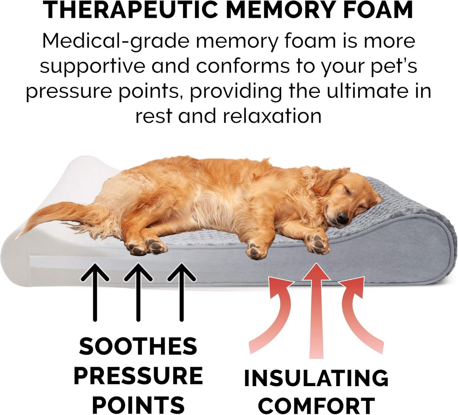 FurHaven Ultra Plush Luxe Lounger Orthopedic Foam Contour Dog Bed