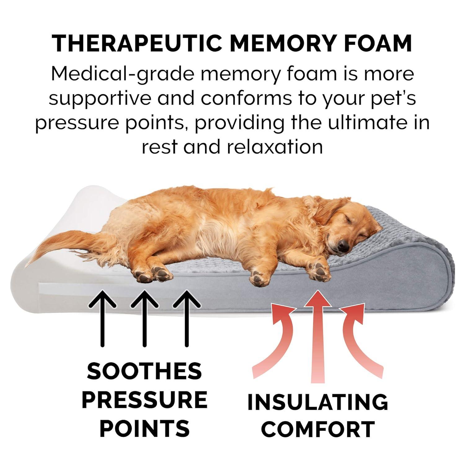 FurHaven Ultra Plush Luxe Lounger Orthopedic Foam Contour Dog Bed