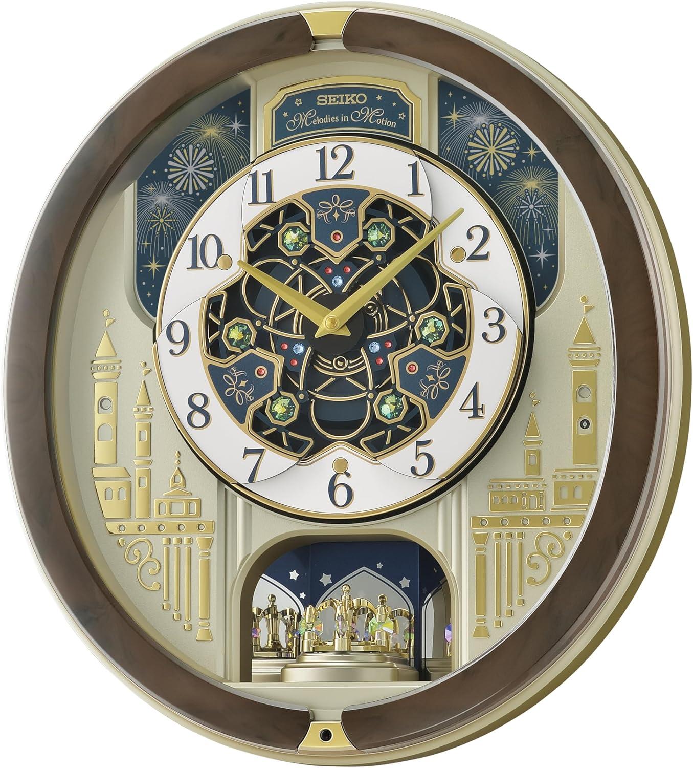 Seiko Melodies In Motion Battery Powered Musical Wall Clock, Plays 45 Melodies