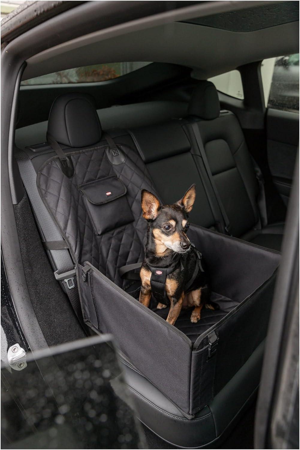 Small Black Soft-Sided Dog Car Booster Seat