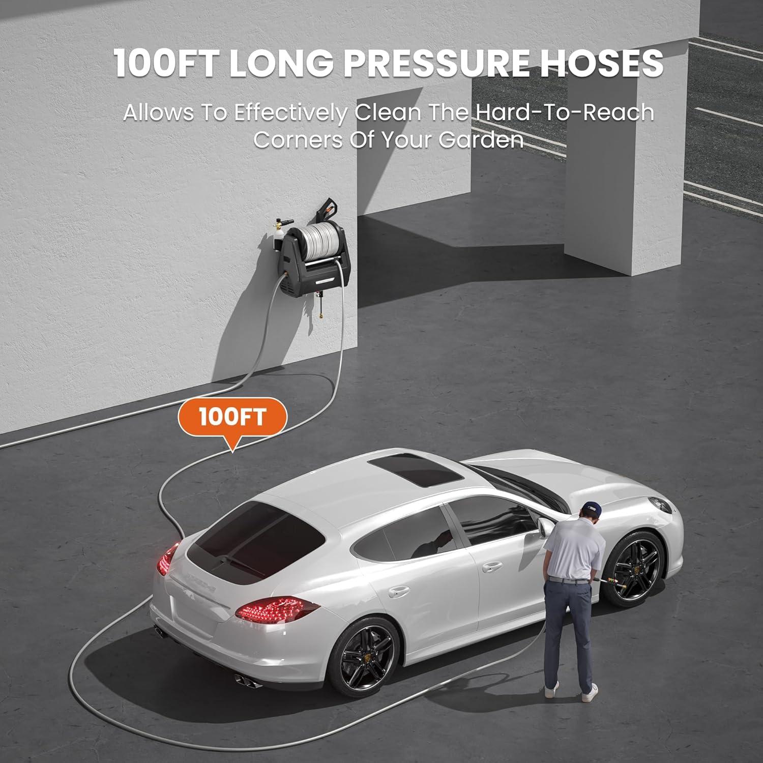 Giraffe Tools Grandfalls G30 2400-PSI 1.1-GPM Cold Water Electric Pressure washer with 4 Spray Tips