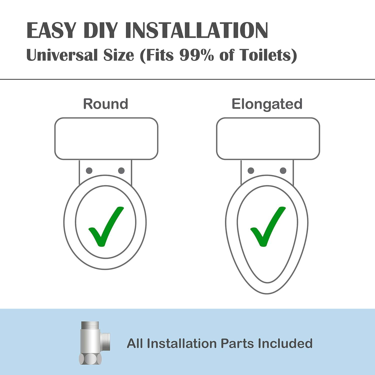 Elongated Toilet Seat Bidet