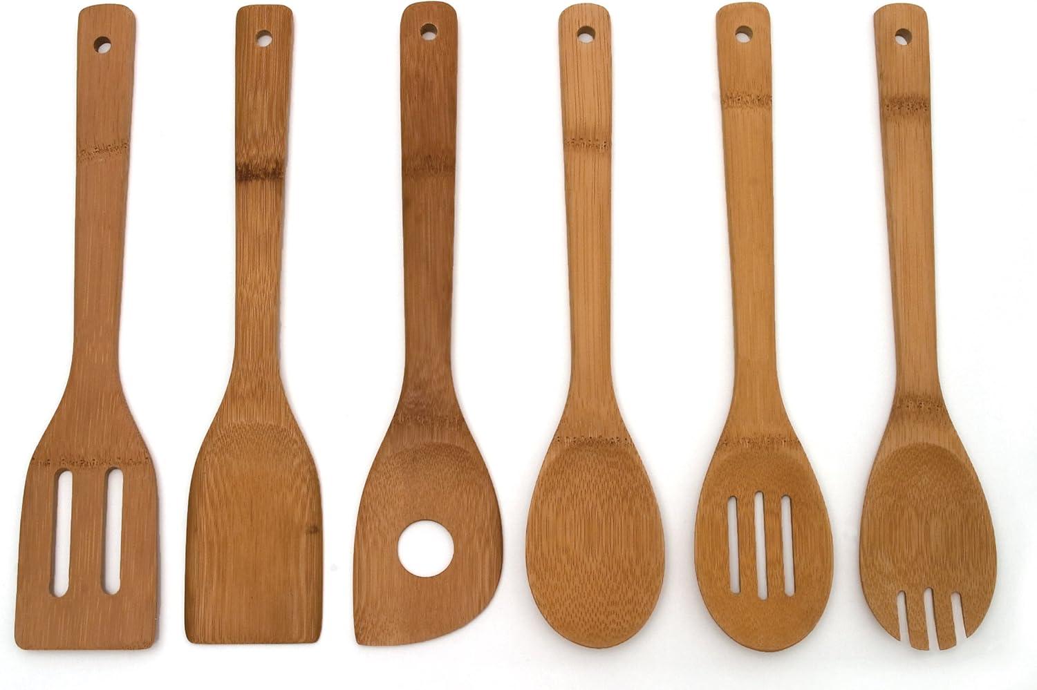 Lipper Bamboo Tools in Mesh Bag Set (6 Pieces)