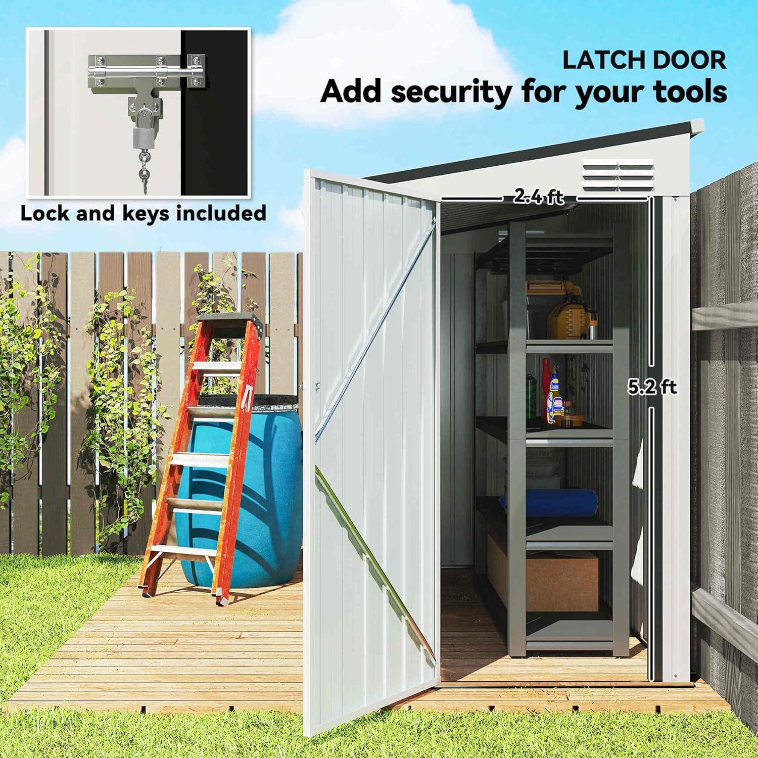 Outsunny Metal Lean-to Storage Shed