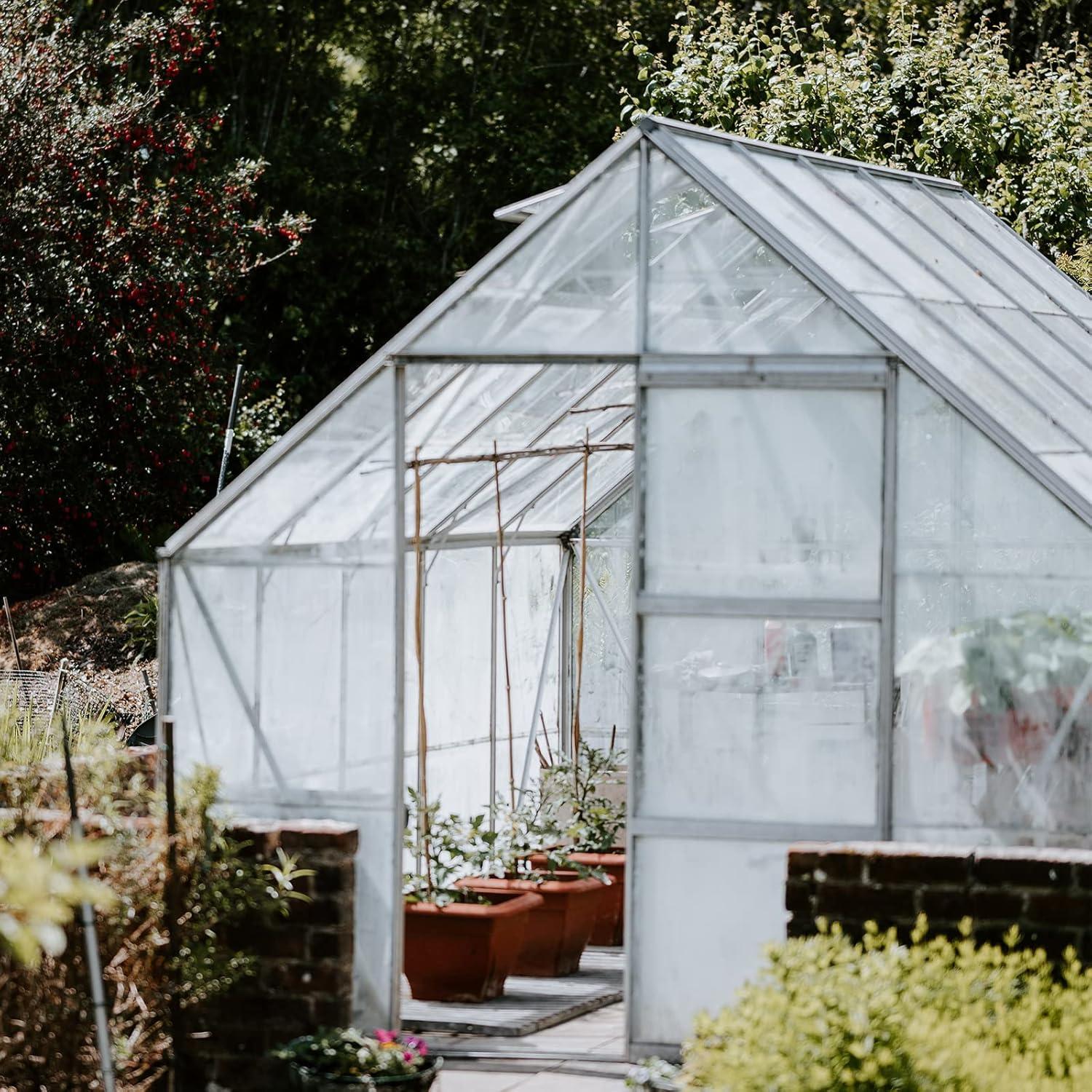 VEVOR Greenhouse Plastic Sheeting 8 x 25 ft, 6 Mil Thickness UV Resistant Clear Polyethylene Film, Hoop Green House Cover for Farms, Agriculture, Garden