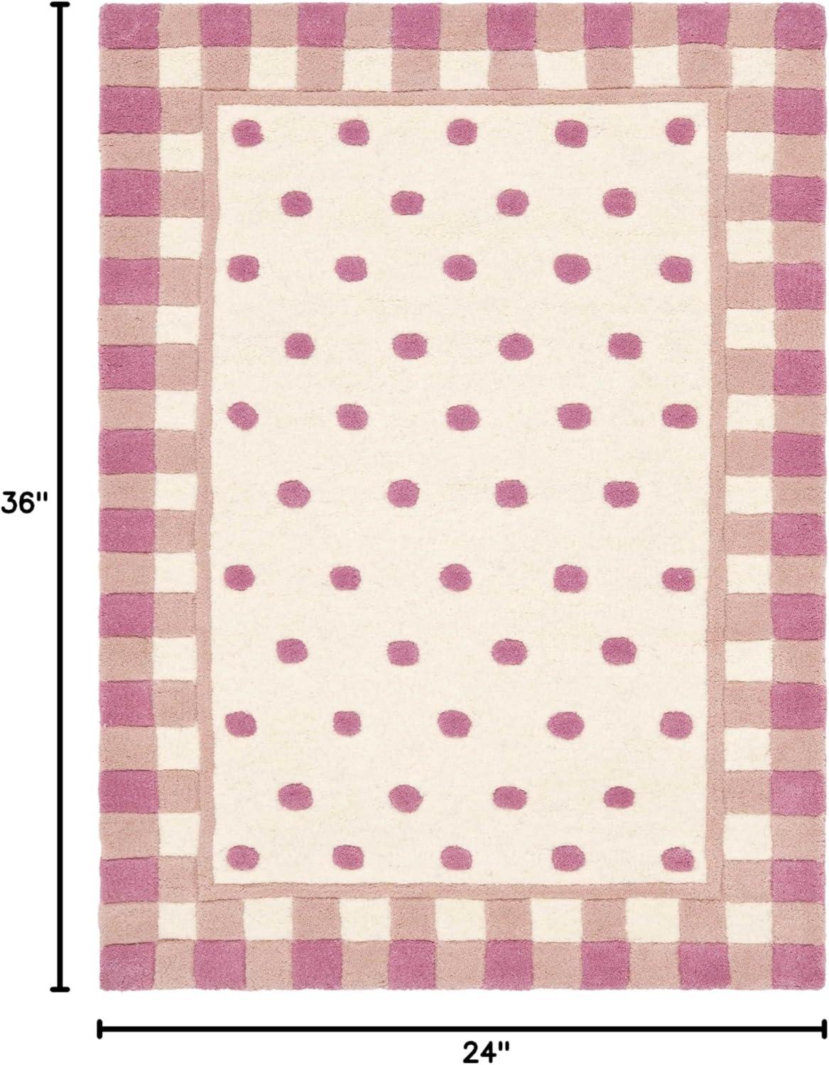 Gorski Hand Knotted Wool Polka Dots Rug