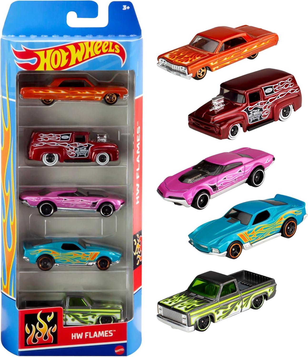 Hot Wheels Diecast  Cars -  5pk (Colors May Vary)