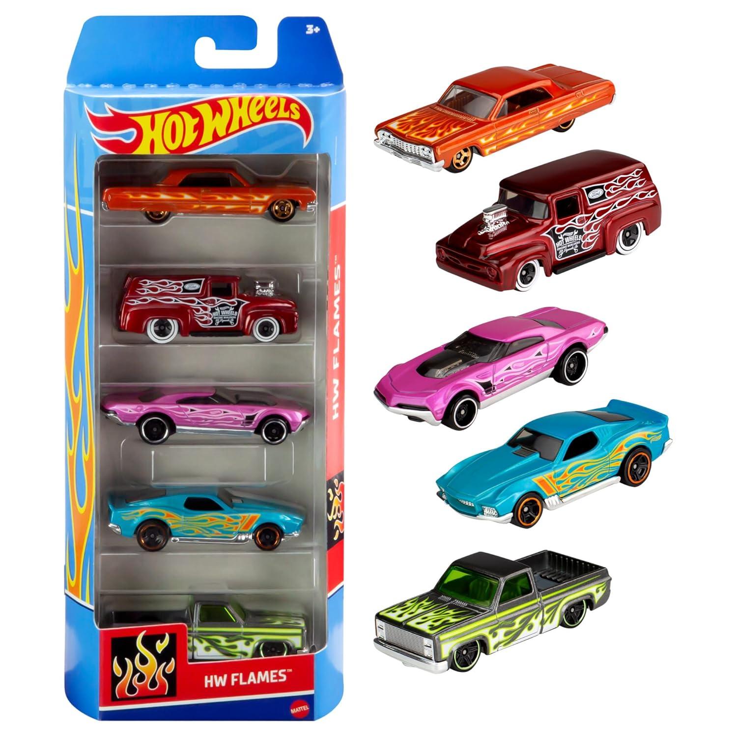 Hot Wheels Diecast  Cars -  5pk (Colors May Vary)