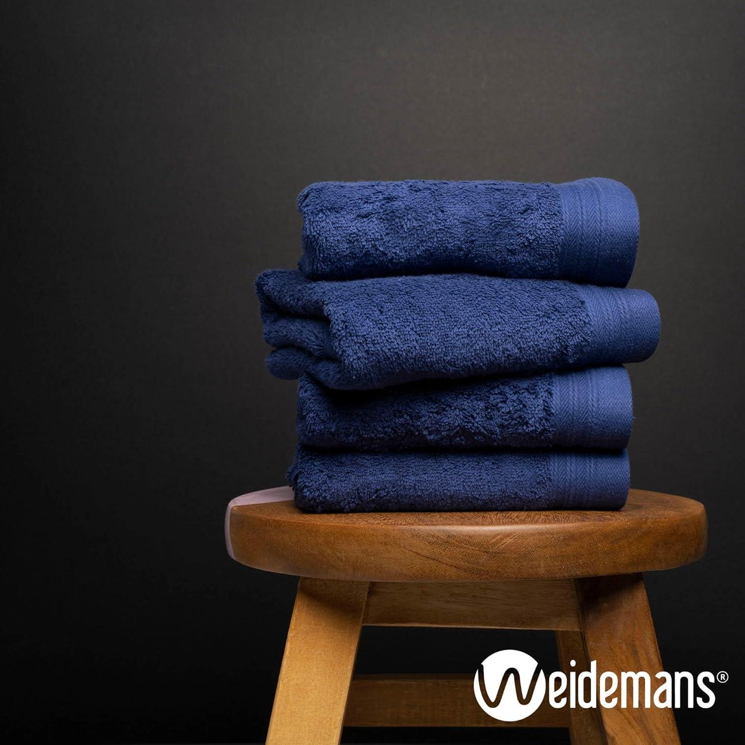 Navy Blue 100% Cotton Hand Towels Set of 4