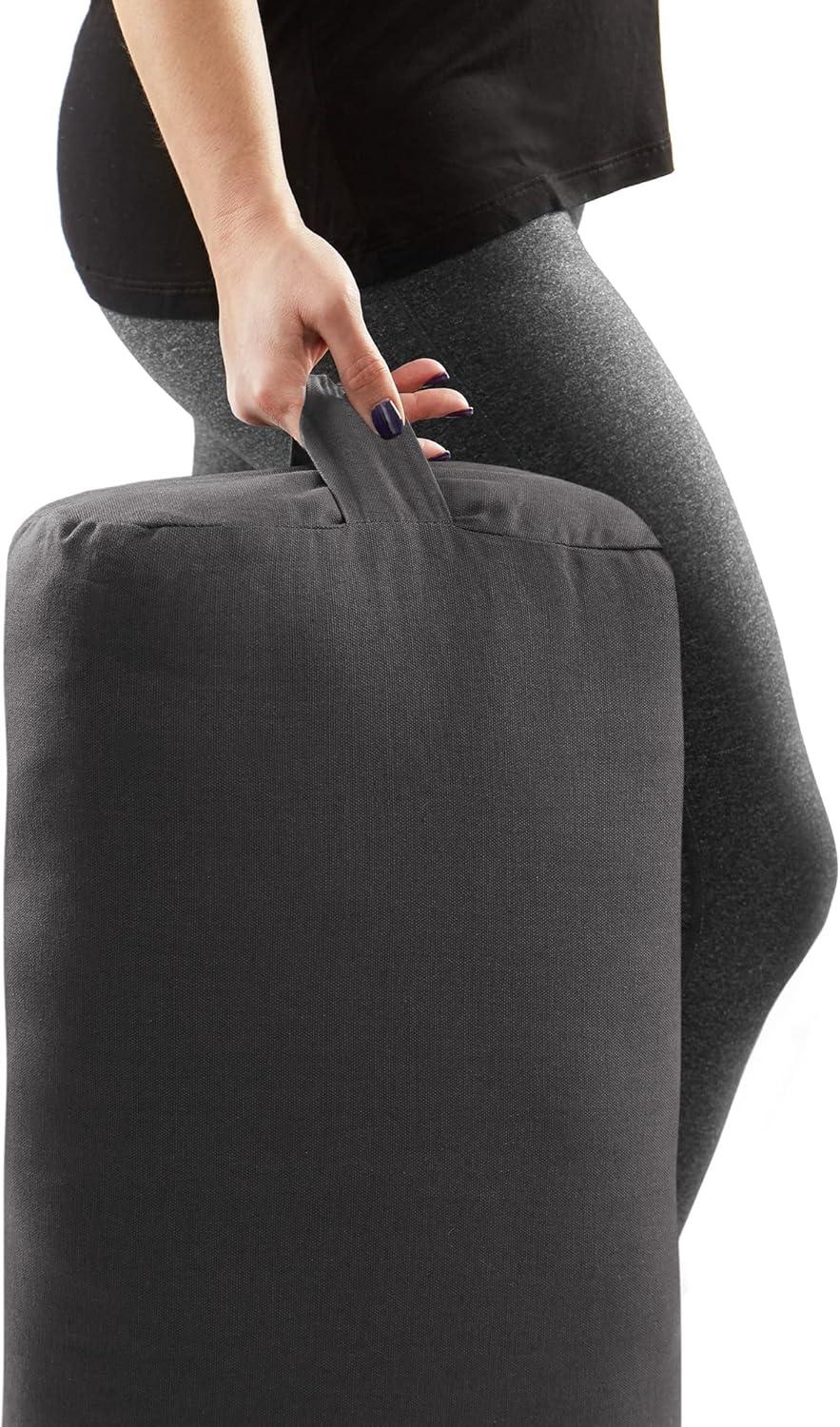 Node Fitness 25" x 12" x 6" Rectangular Floor Pillow and Meditation Bolster