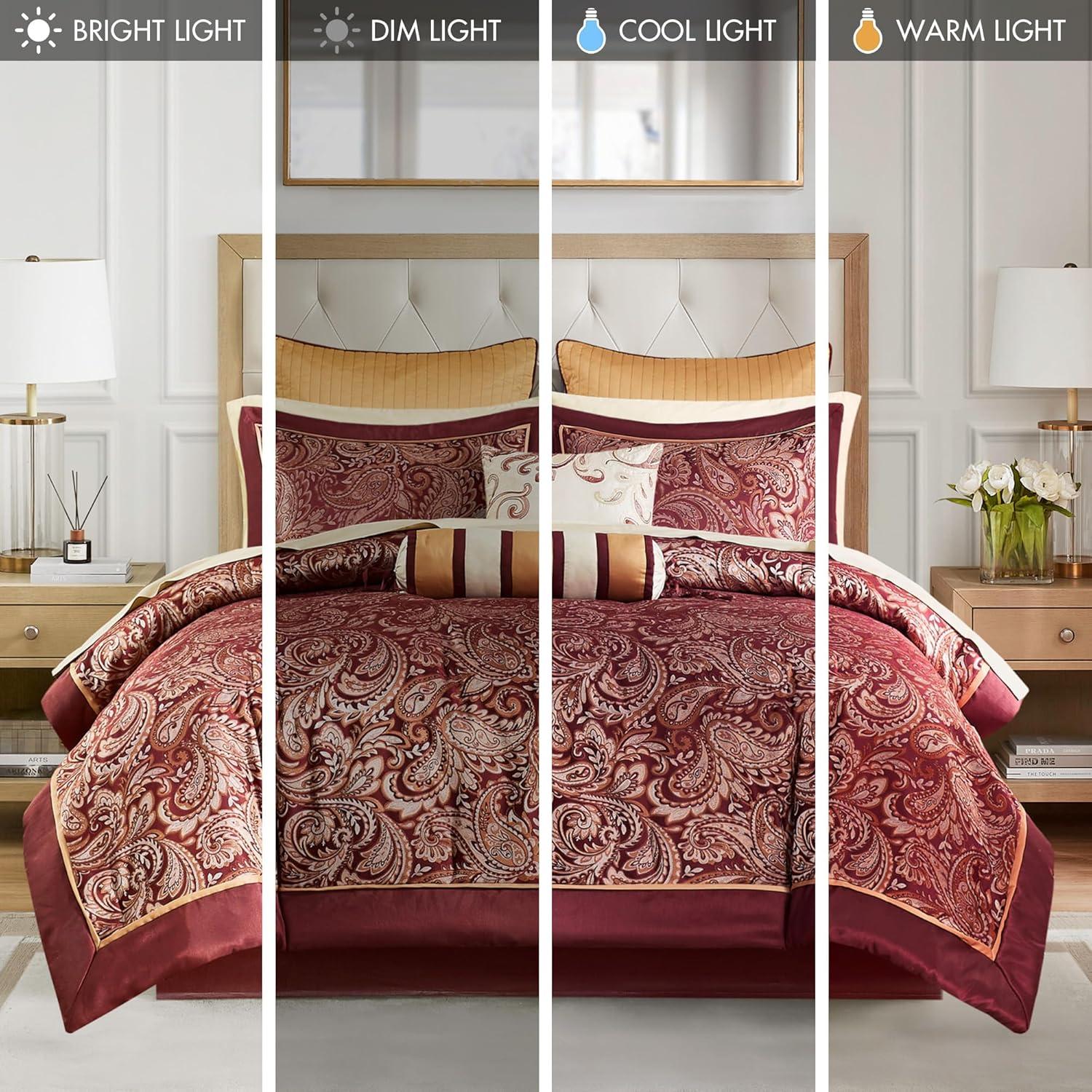 Aubrey 12 Piece Comforter Set with Cotton Bed Sheets