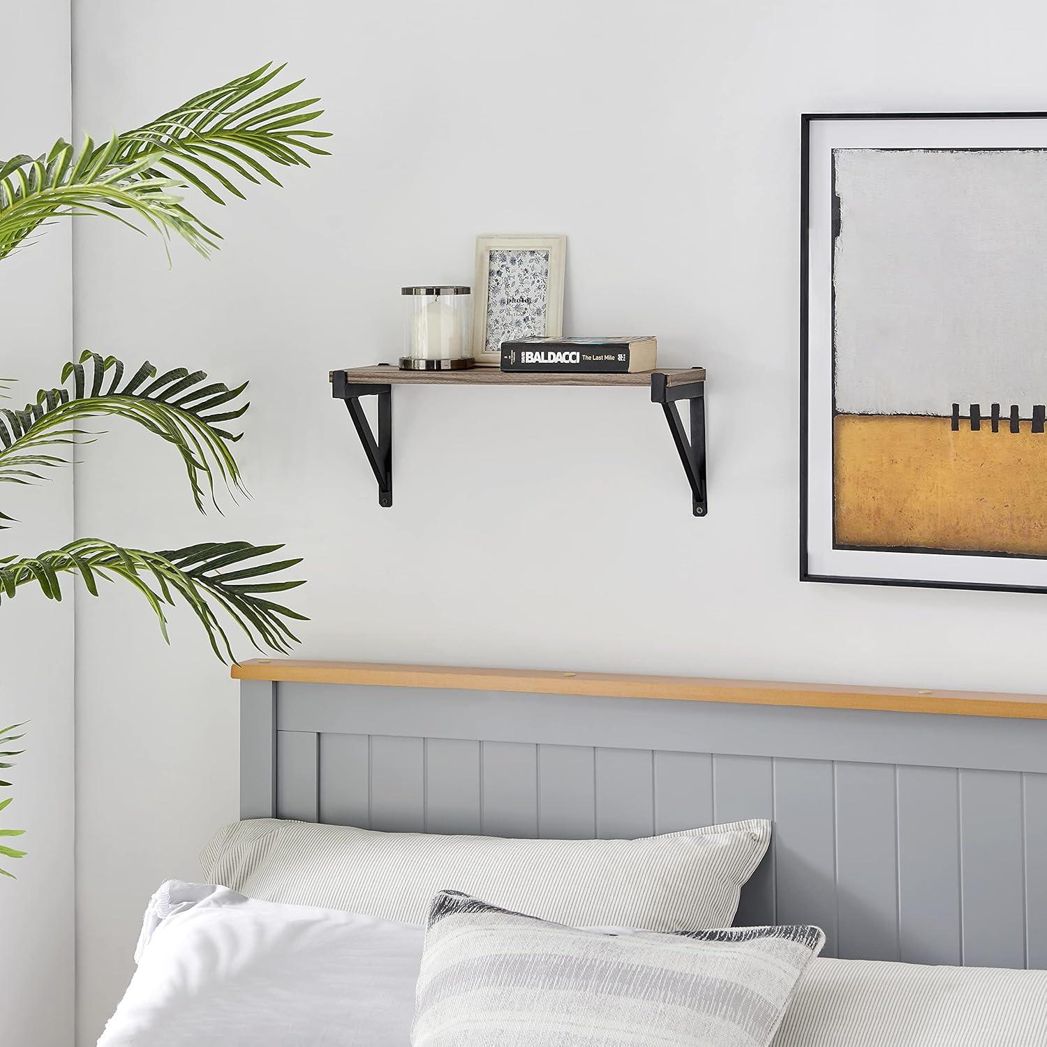 17 Stories Floating Wall Shelf on Triangle Bracket