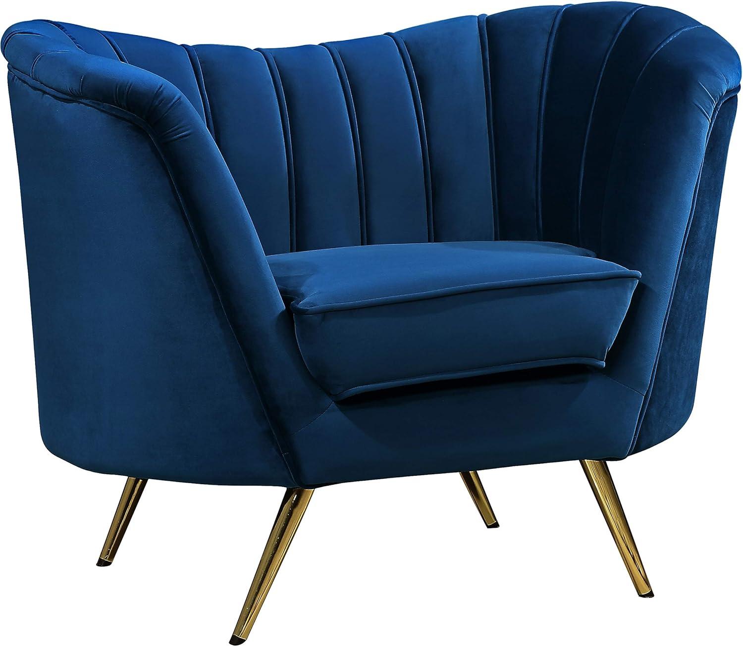 Meridian Furniture Margo Navy Velvet Chair