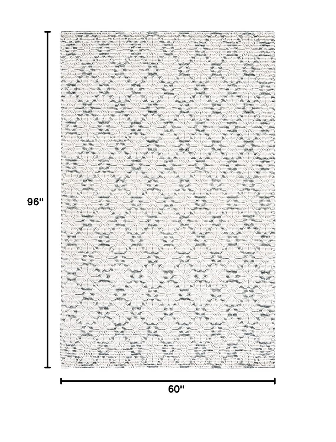 Vermont VRM303 Hand Woven Indoor Area Rug - Ivory/Green - 5'x8' - Safavieh