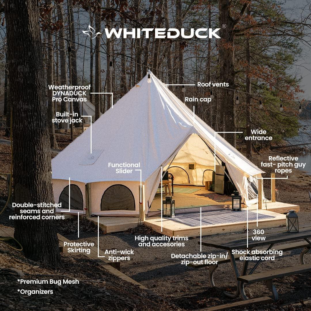 White Duck Outdoors 13ft Avalon Bell Tent (Fire & Water Repellent)