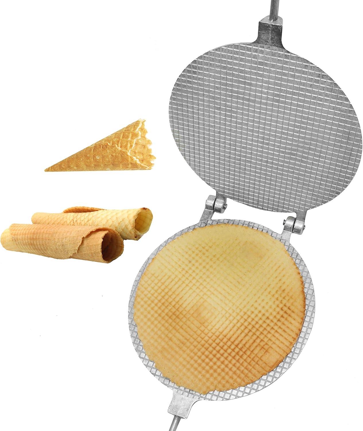 Aluminum Round Belgian Style Waffle Cone Maker