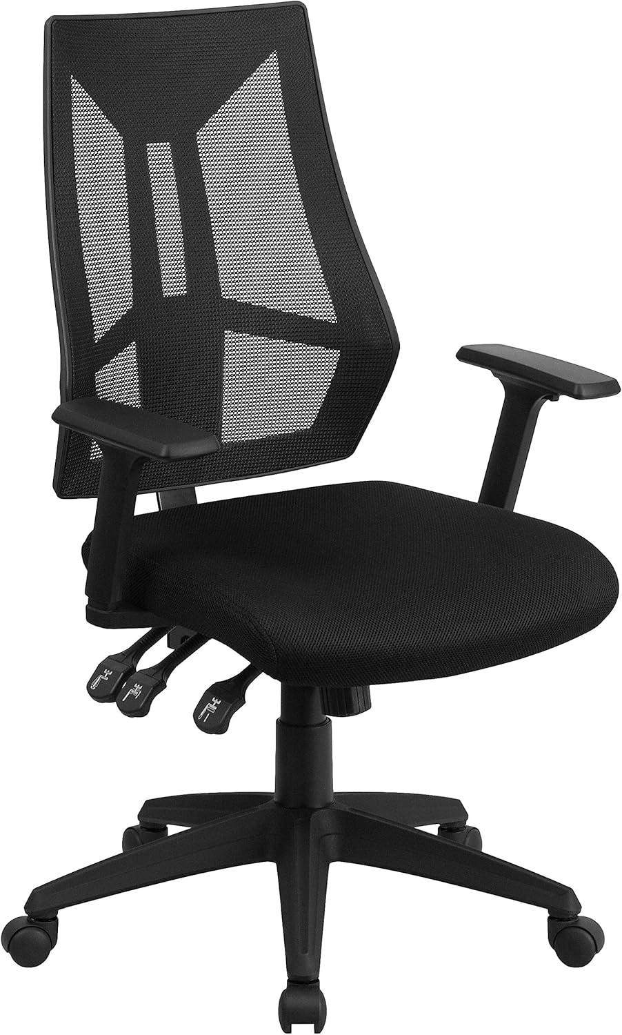 Flash Furniture High Back Mesh Multifunction Swivel Ergonomic Office Chair - Flip Up Arms