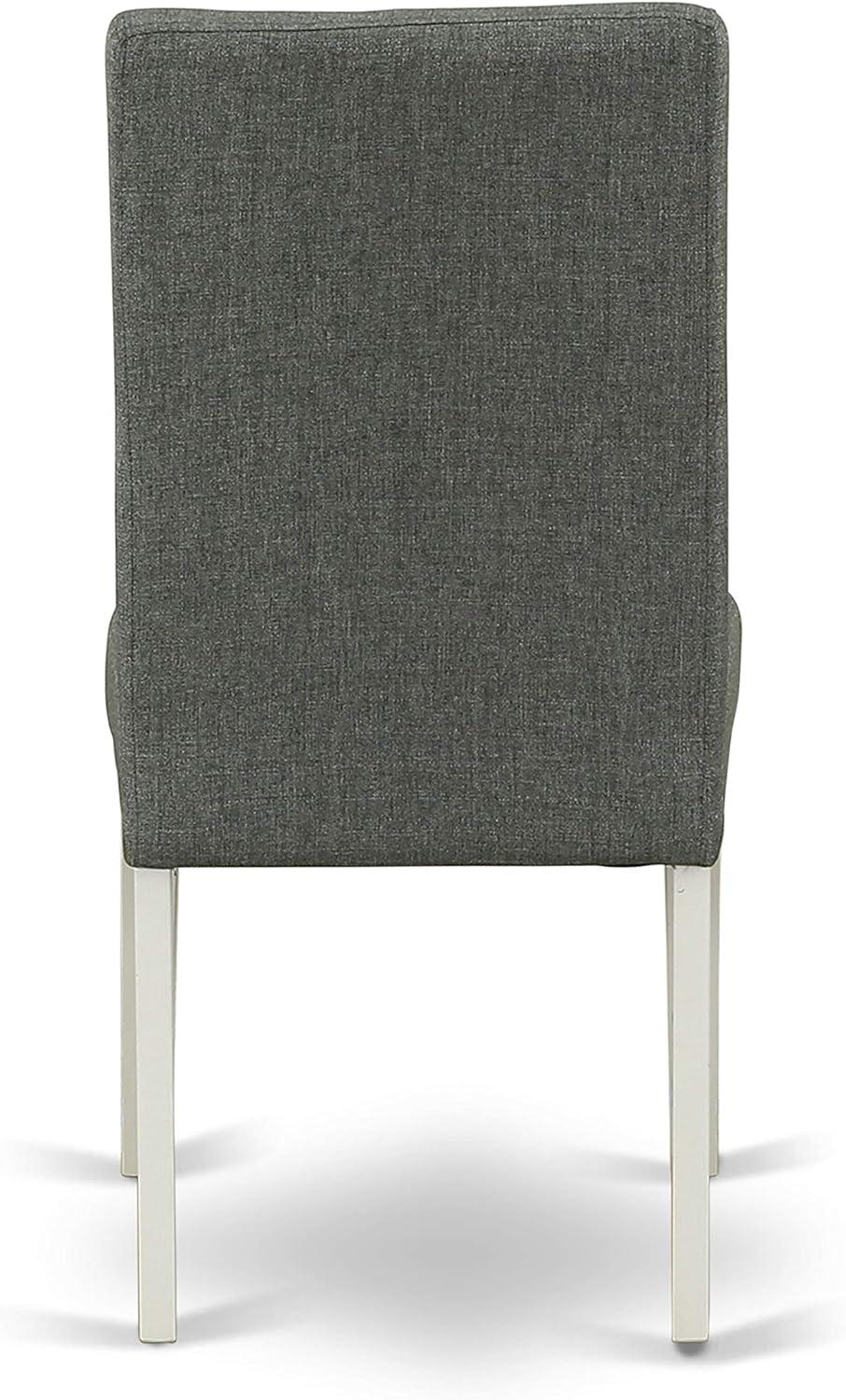 East West Furniture Vancouver 9-piece Wood Dining Set in Linen White/Gray