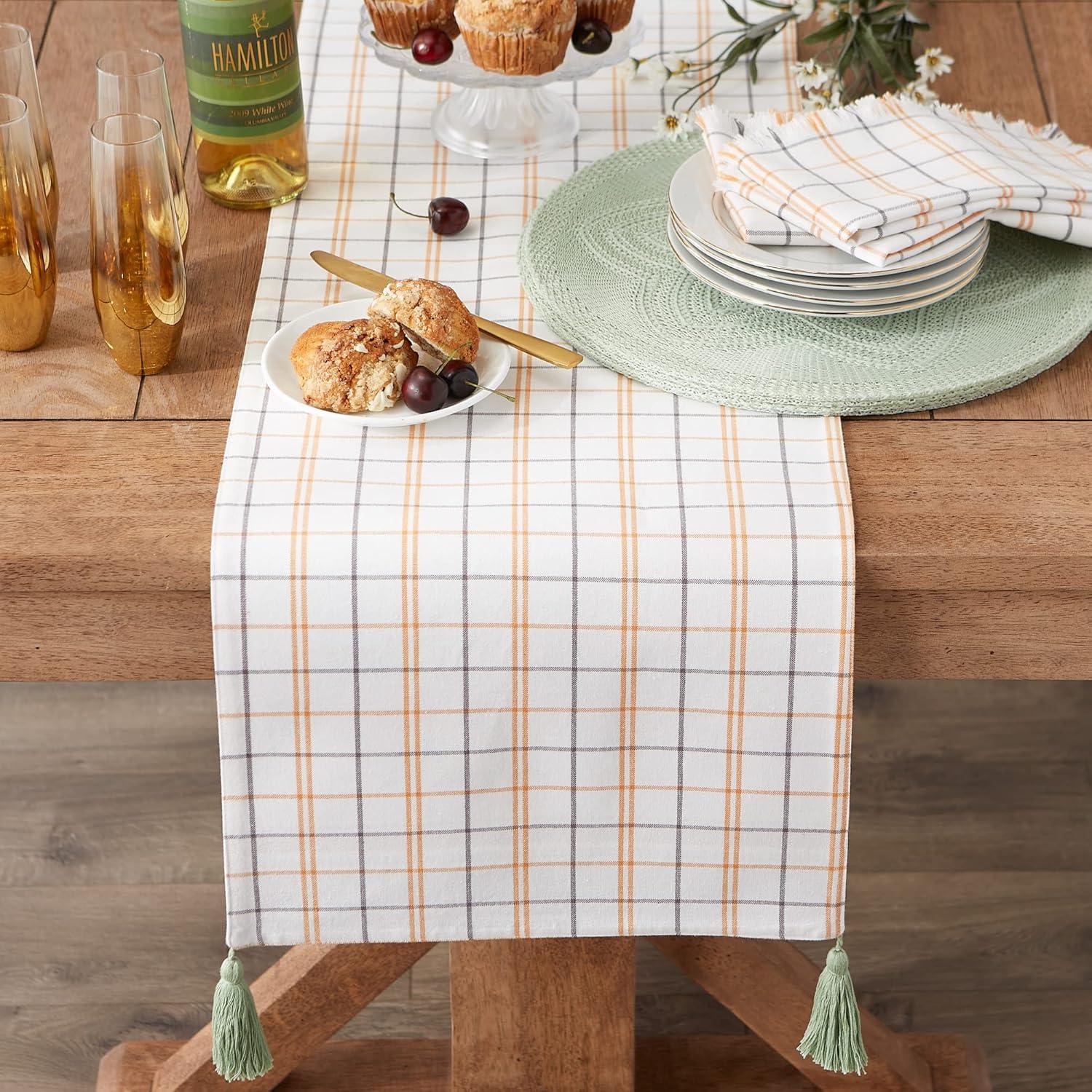 Gather Fall Squash Reversible Table Runner 14X72