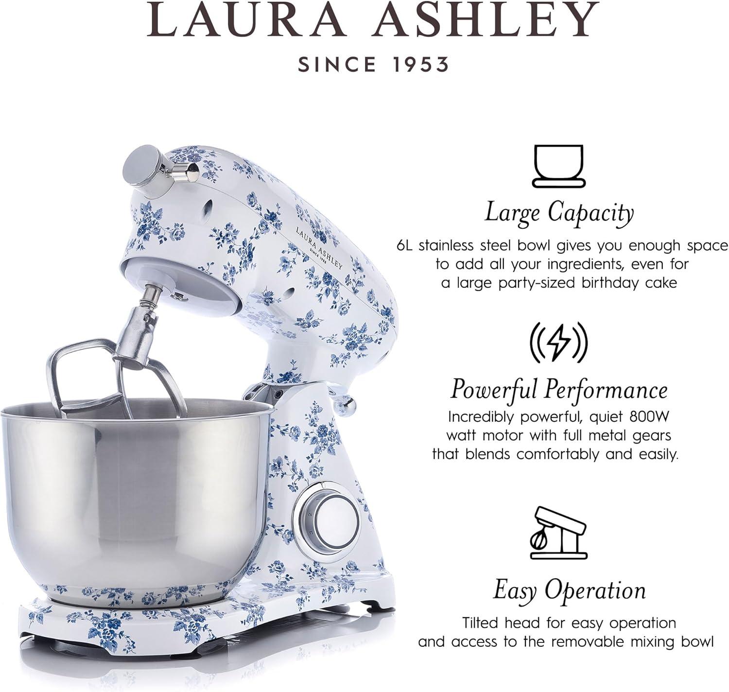 Laura Ashley 6L Diecast Stand Mixer Rose