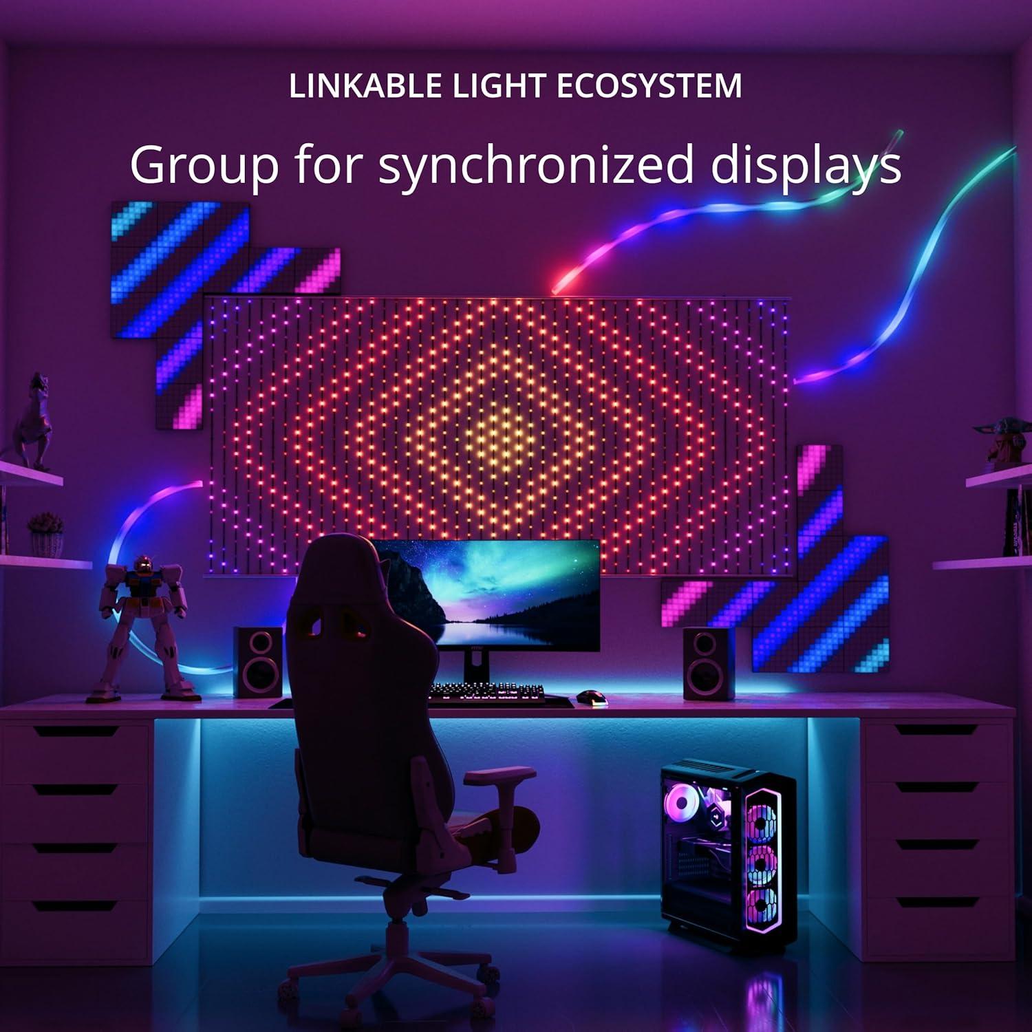 Twinkly Twinkly 5 Ft Adhesive Magnetic Multicolor Indoor Line Light Strip Extension Kit