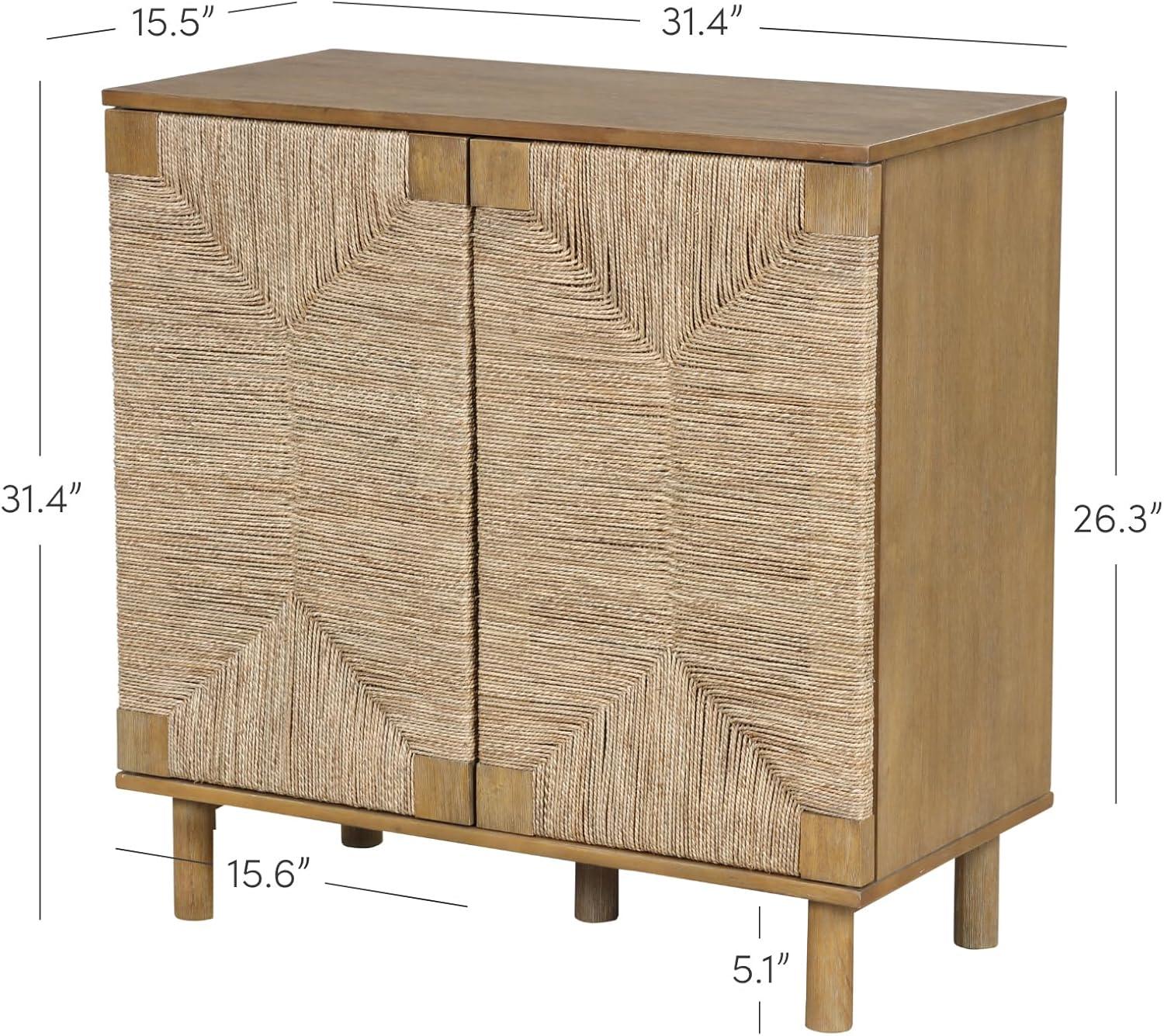 Nathan James Shellie Solid Wood 2 - Door Accent Cabinet Set or TV Stand (Set of 3)