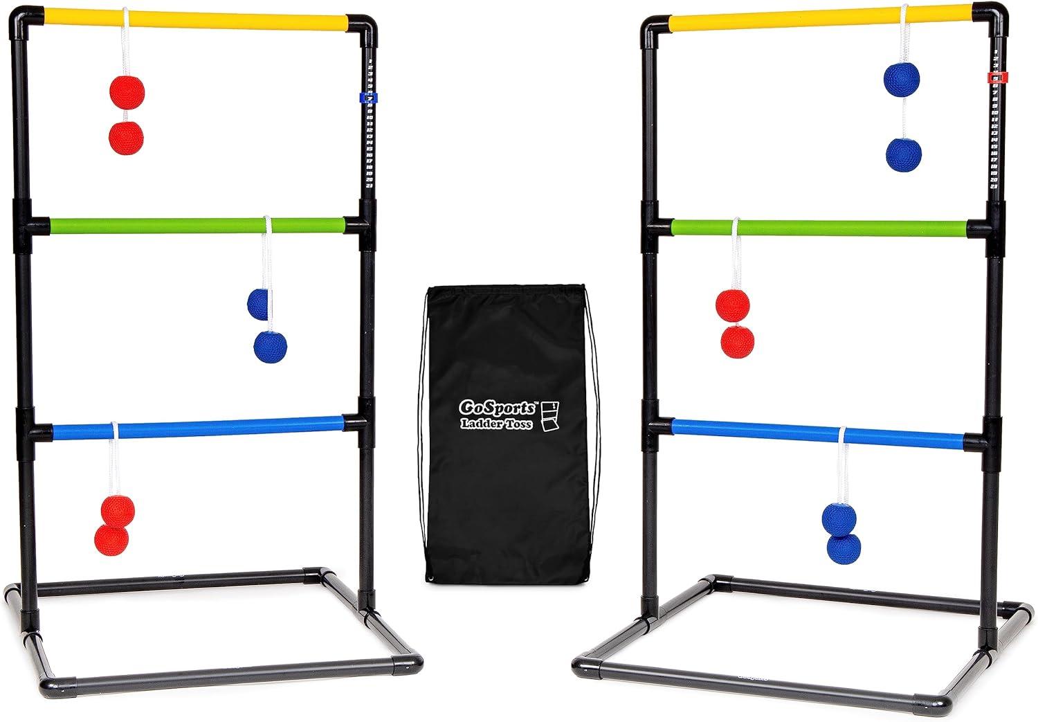 GoSports GoSports Indoor Outdoor Ladder Toss Game Set - Backyard Lawn Game - Rubber Bolos, Carrying Case and Score Trackers
