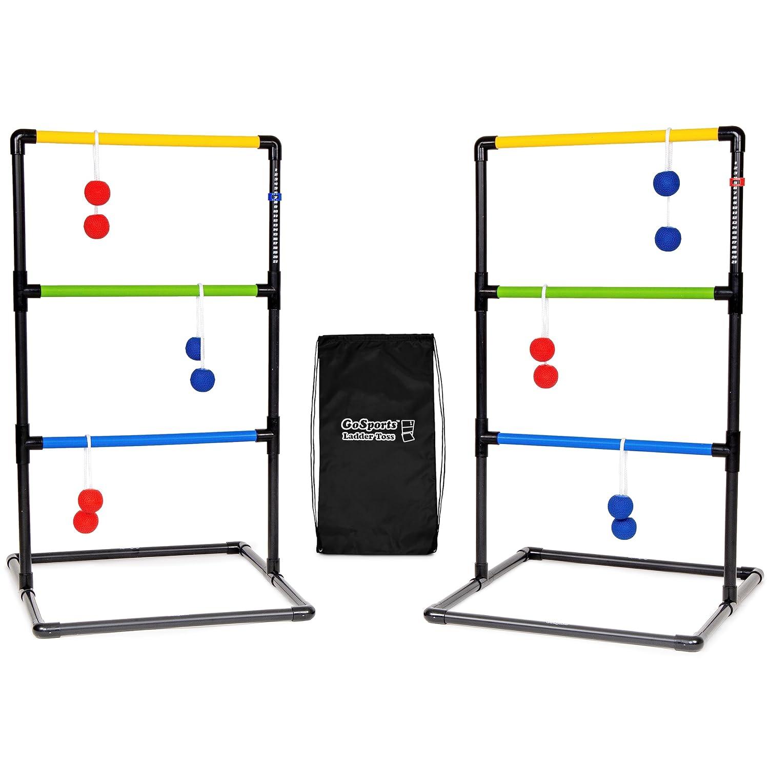 GoSports GoSports Indoor Outdoor Ladder Toss Game Set - Backyard Lawn Game - Rubber Bolos, Carrying Case and Score Trackers