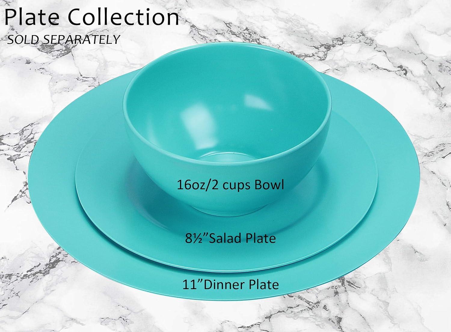 Calypso Basics, 6pc Melamine Salad Plate Set, Turquoise
