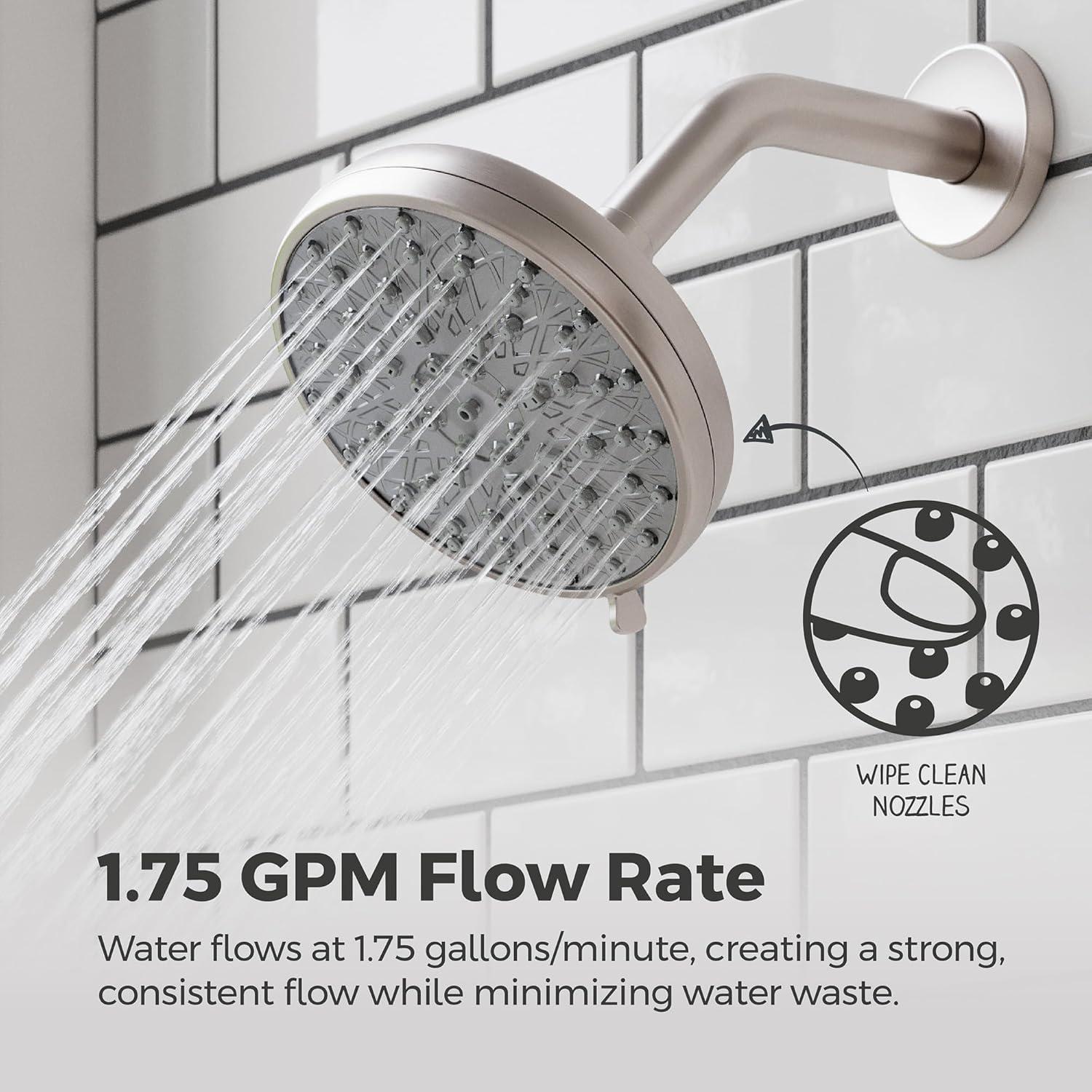 Pfister Capistrano Tub & Shower Trim Kit, Valve and Cartridge Included, 1-Handle, Spot Defense Brushed Nickel Finish, 8P8WS2CSOSGS