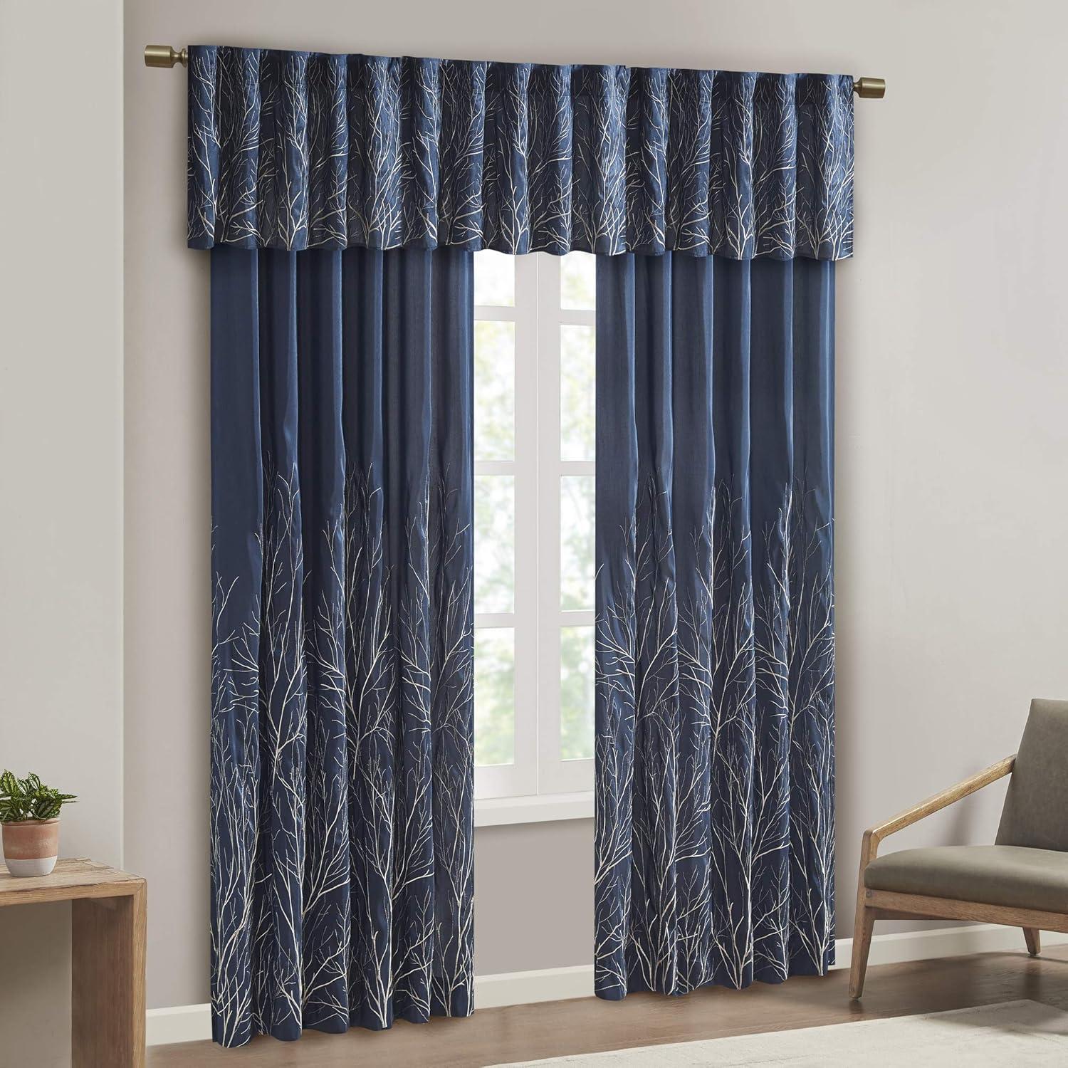 Andora Faux Silk Embroidered Window Valance