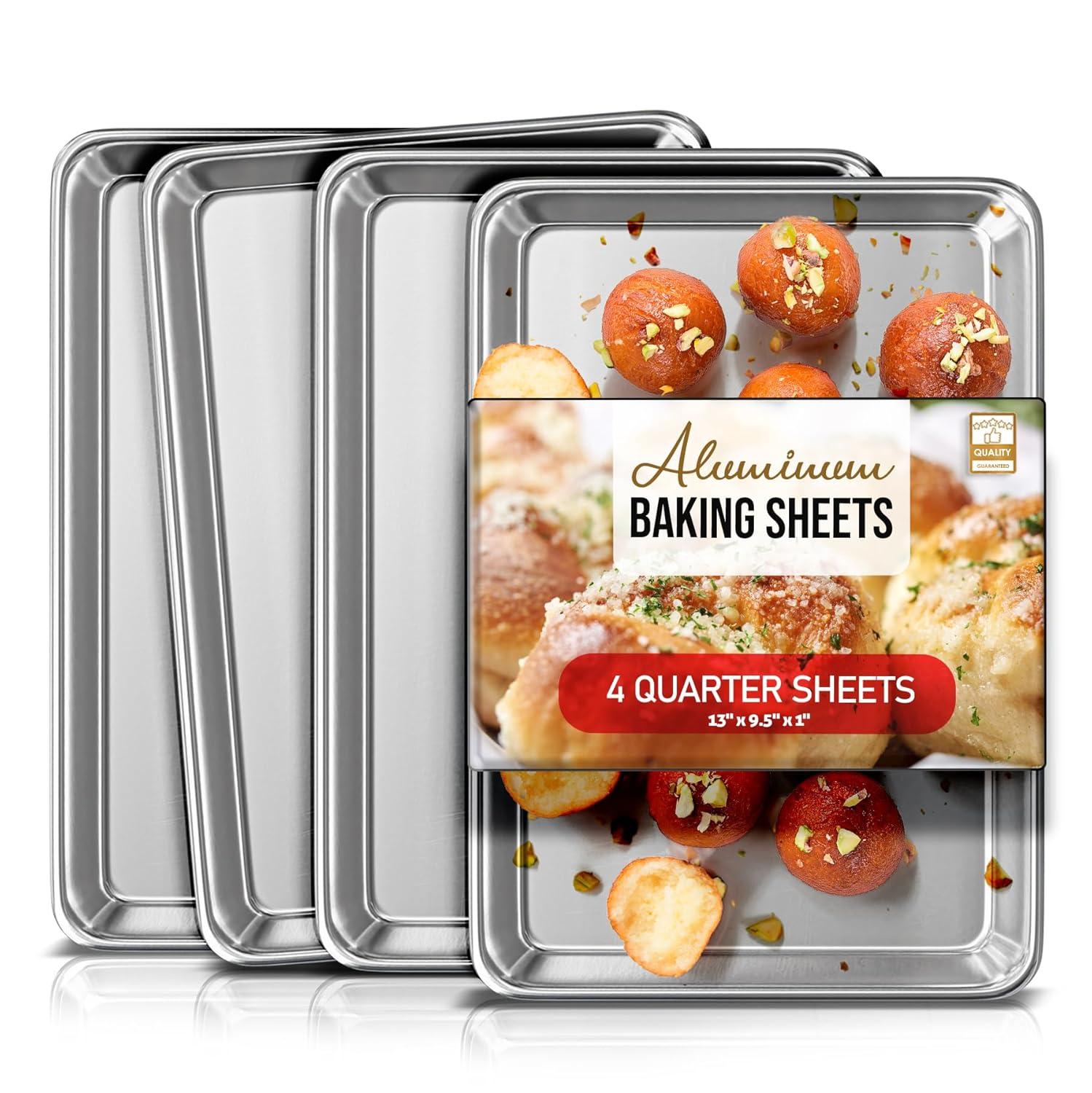 Joytable Joytable Non-Stick Aluminized Steel Quarter Sheet Pan Set (Set of 4)