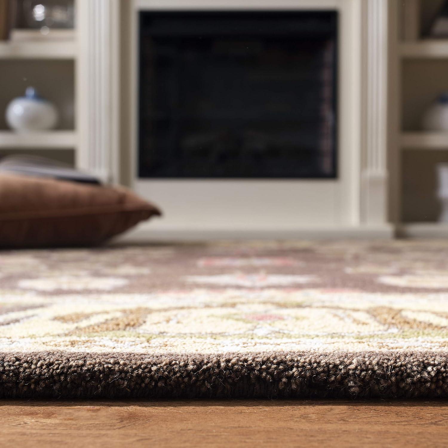 Anatolia AN562 Hand Tufted Indoor Area Rug - Brown/Gold - 9'x12' - Safavieh