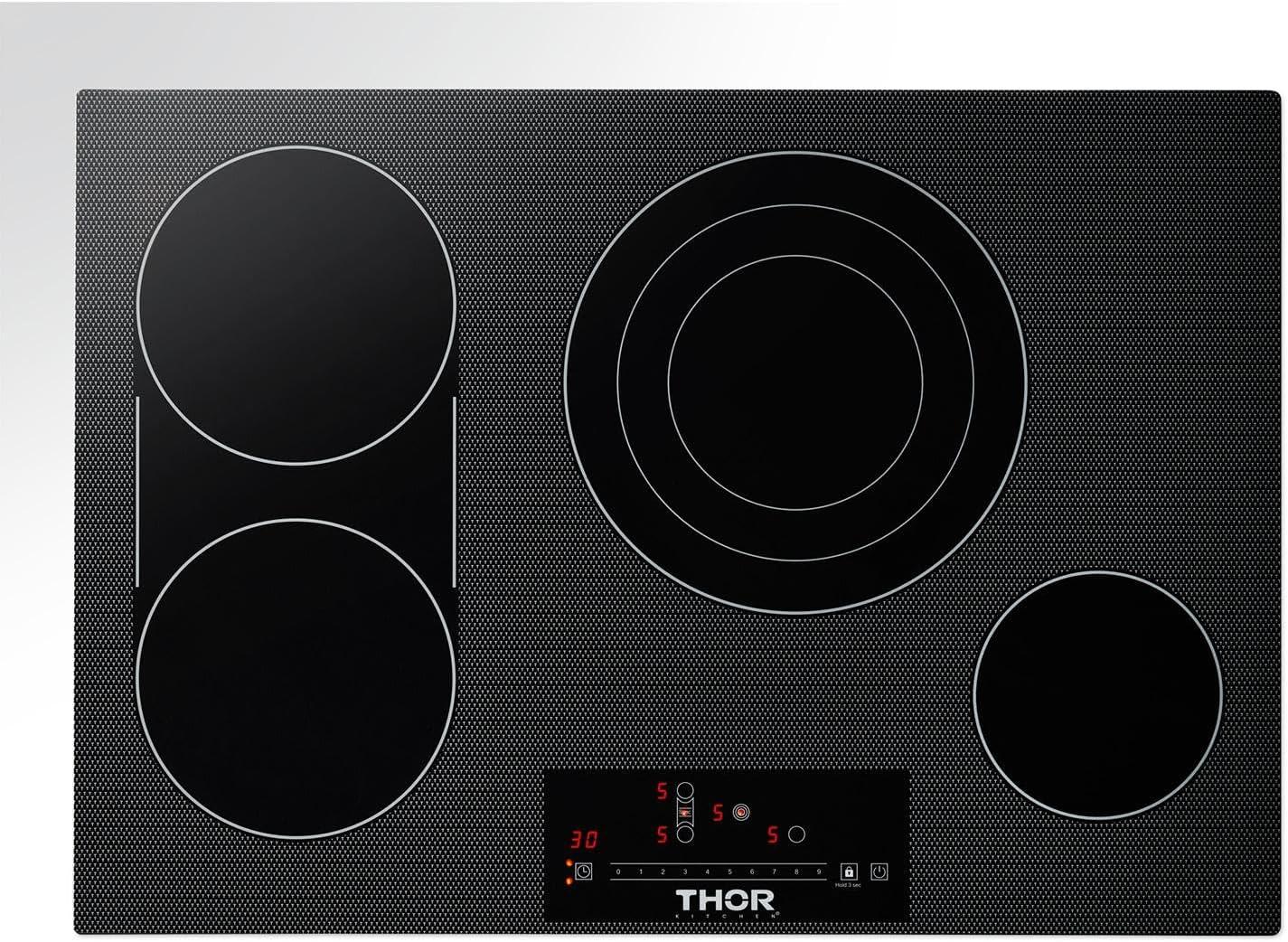 Thor Kitchen Tec30 30" Wide 4 Burner Electric Cooktop - Black