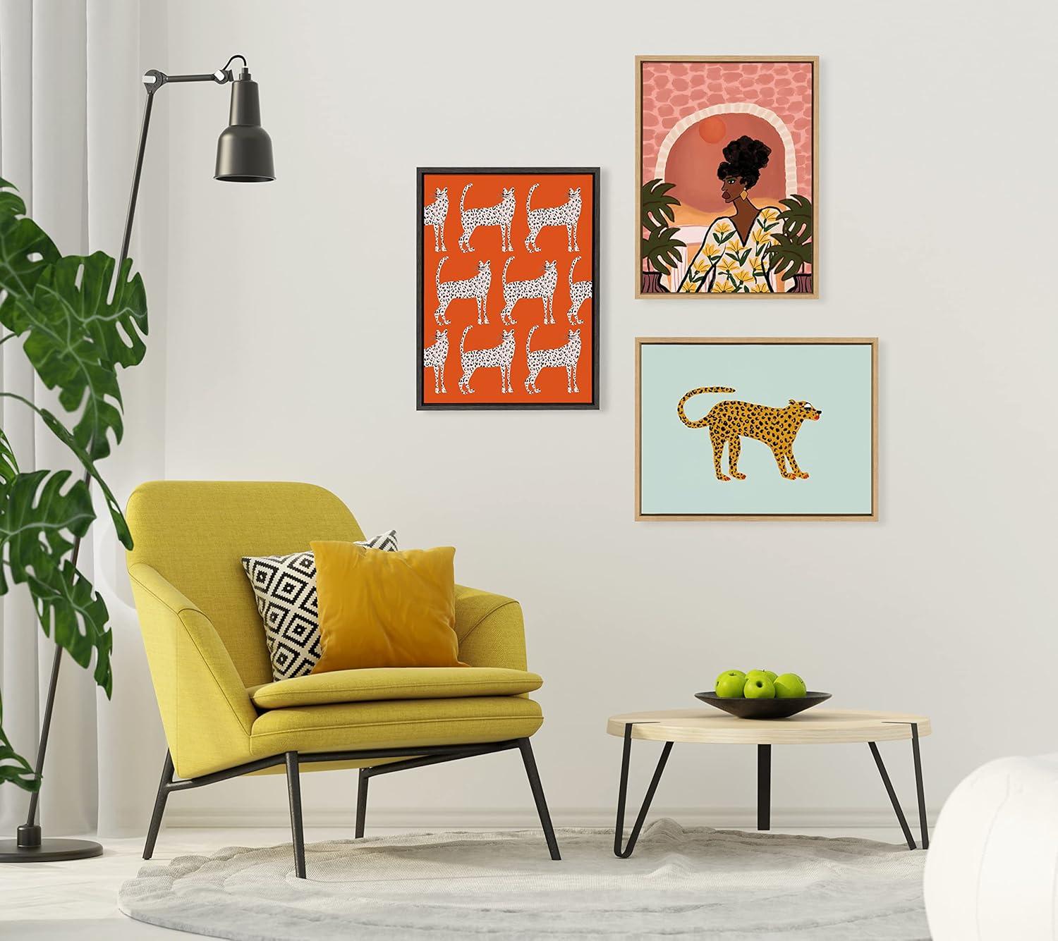 Kate and Laurel " Glam Cat V2 " by Kendra Dandy Of Bouffants And Broken Hearts Painting Print