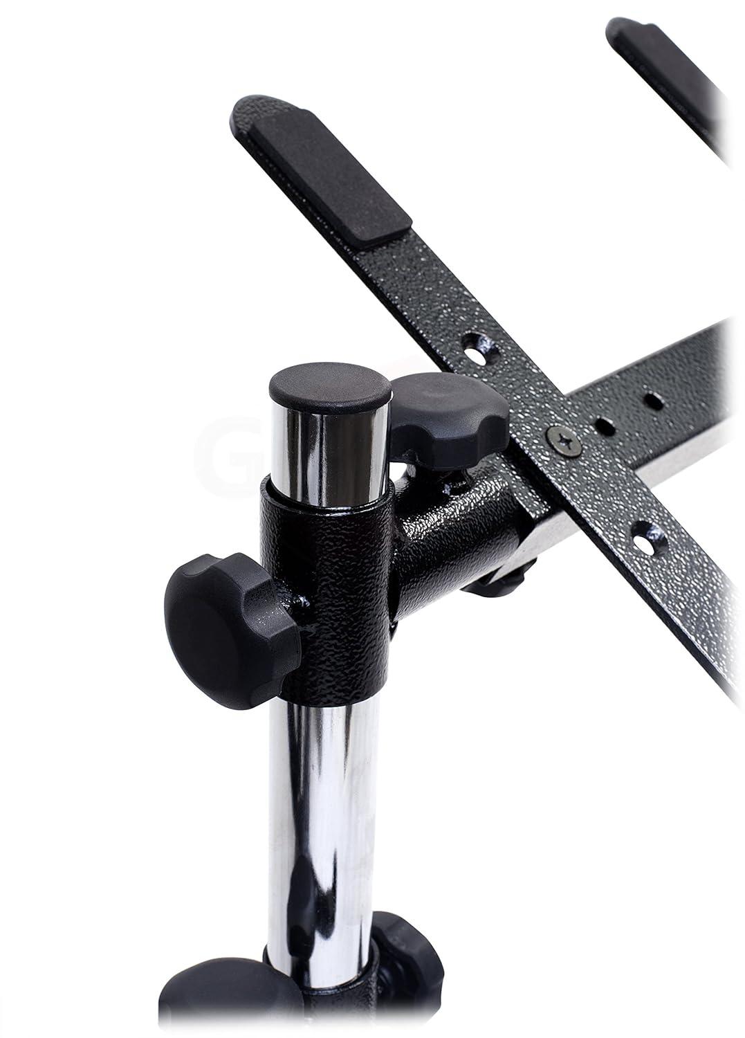 Fat Toad Adjustable Height Dual Laptop Electronic Stand with Arm Mounts, Black