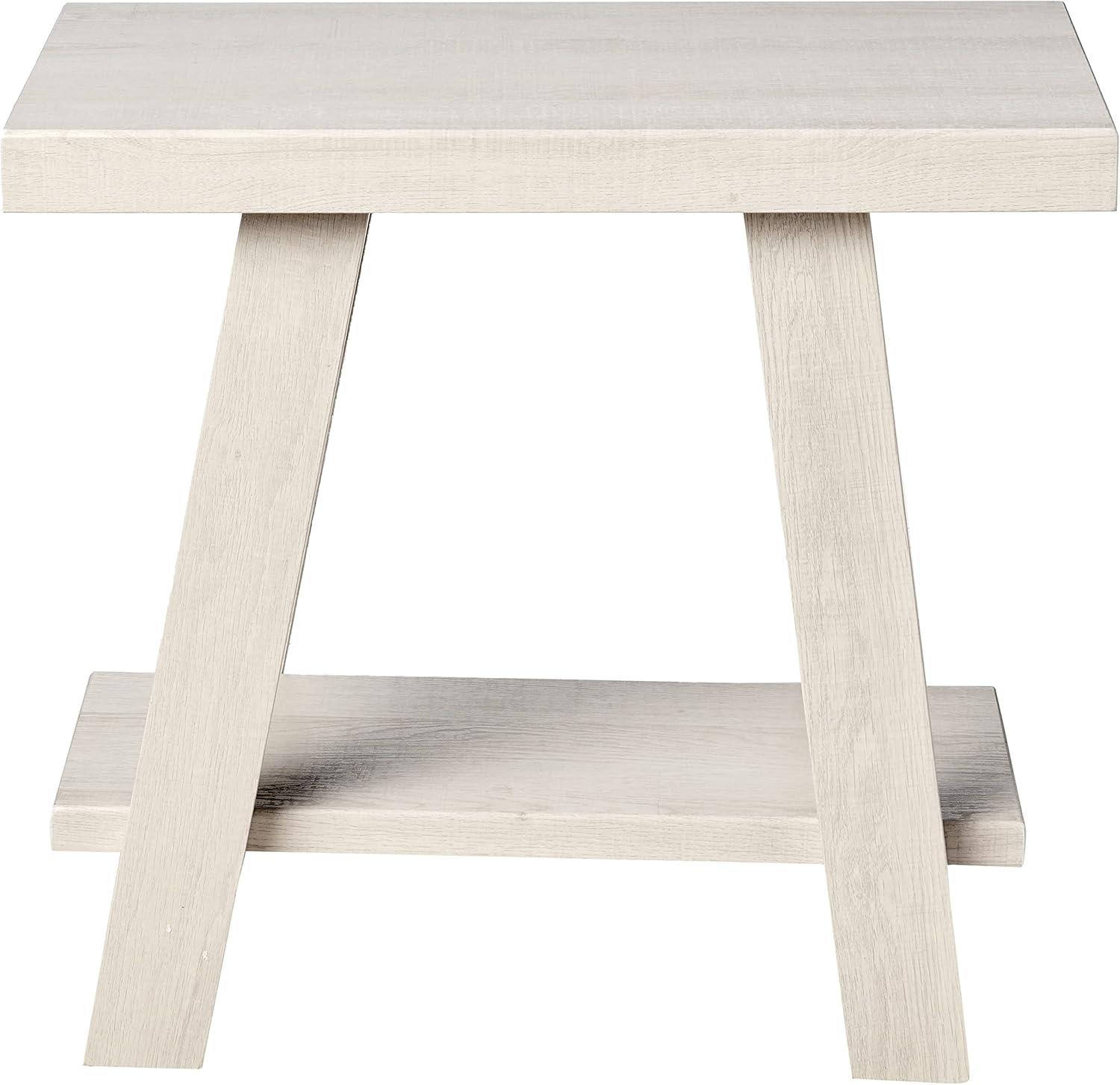 Athens Contemporary Wood Shelf Side Table