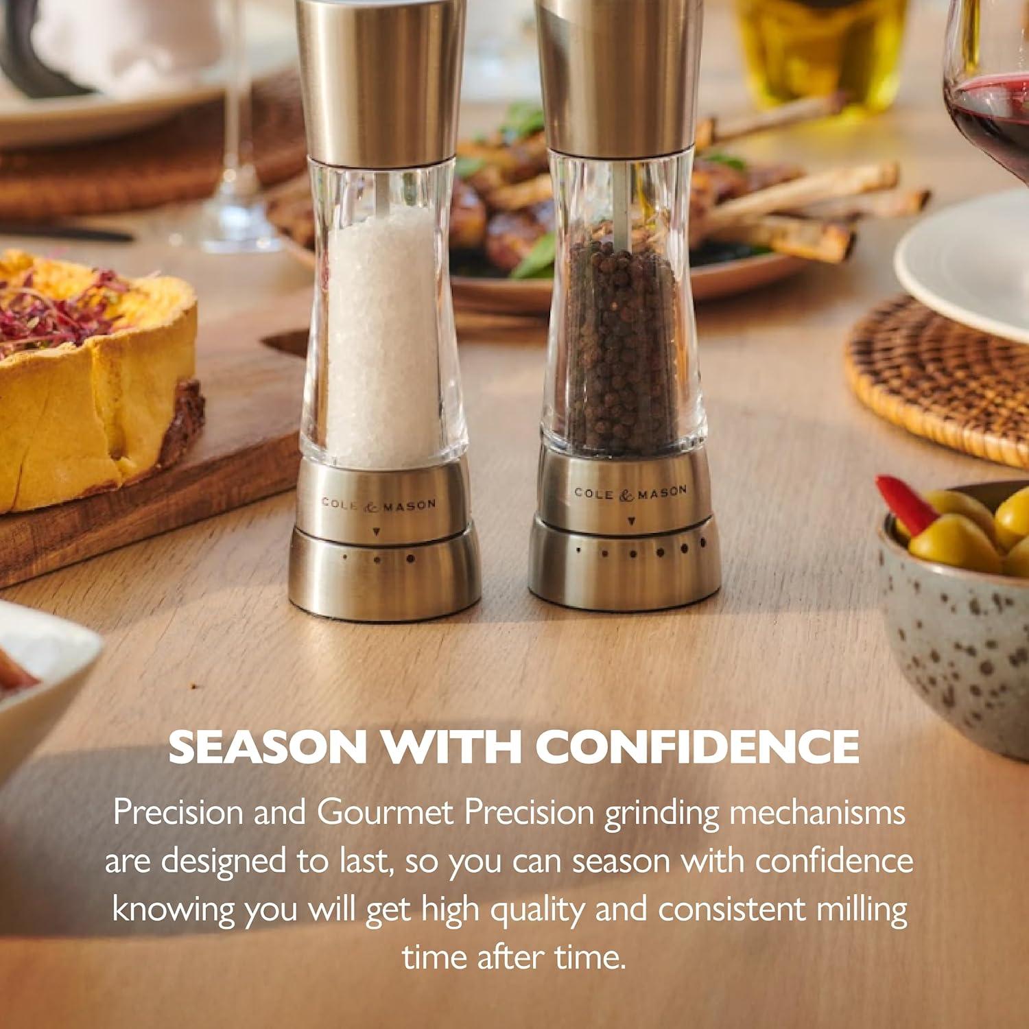 Cole & Mason Derwent Stainless Steel Adjustable Pepper Mill