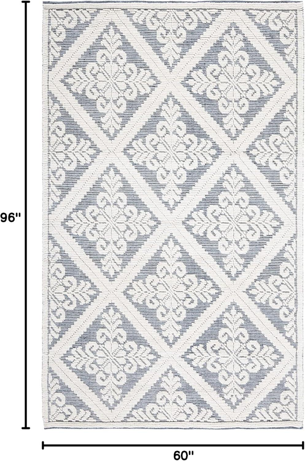 Vermont VRM306 Hand Woven Area Rug - Ivory/Grey - 5'x8' - Safavieh.