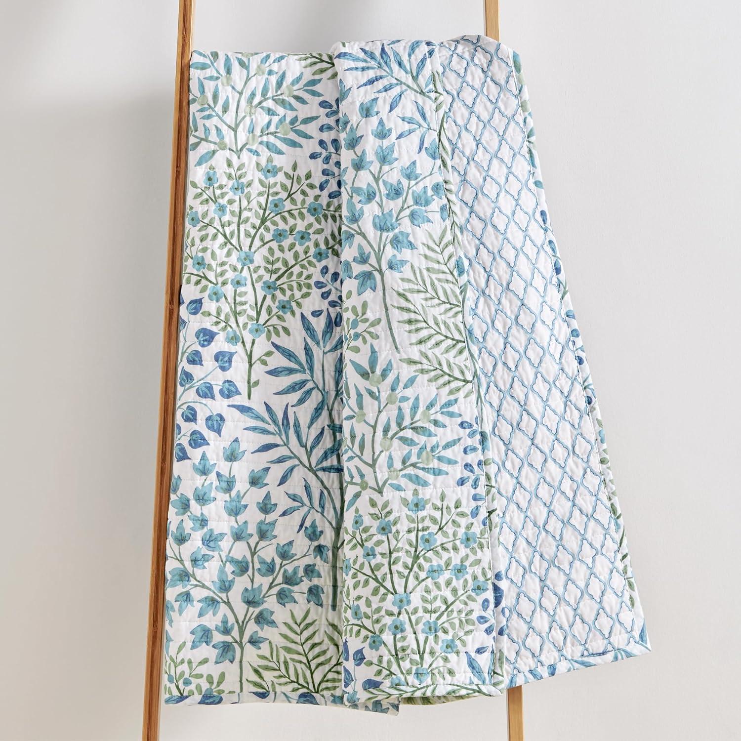 English Forest Natural  Quilted Throw - Levtex Home
